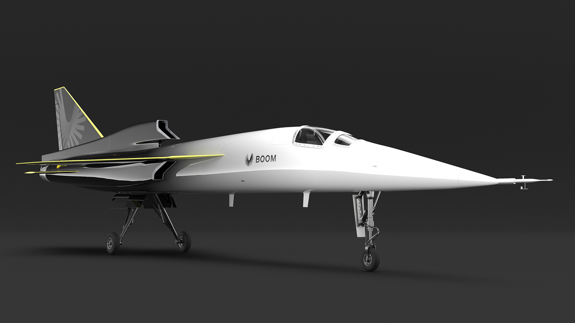 3D Experimental Supersonic Aircraft Boom XB-1 Rigged for Maya model