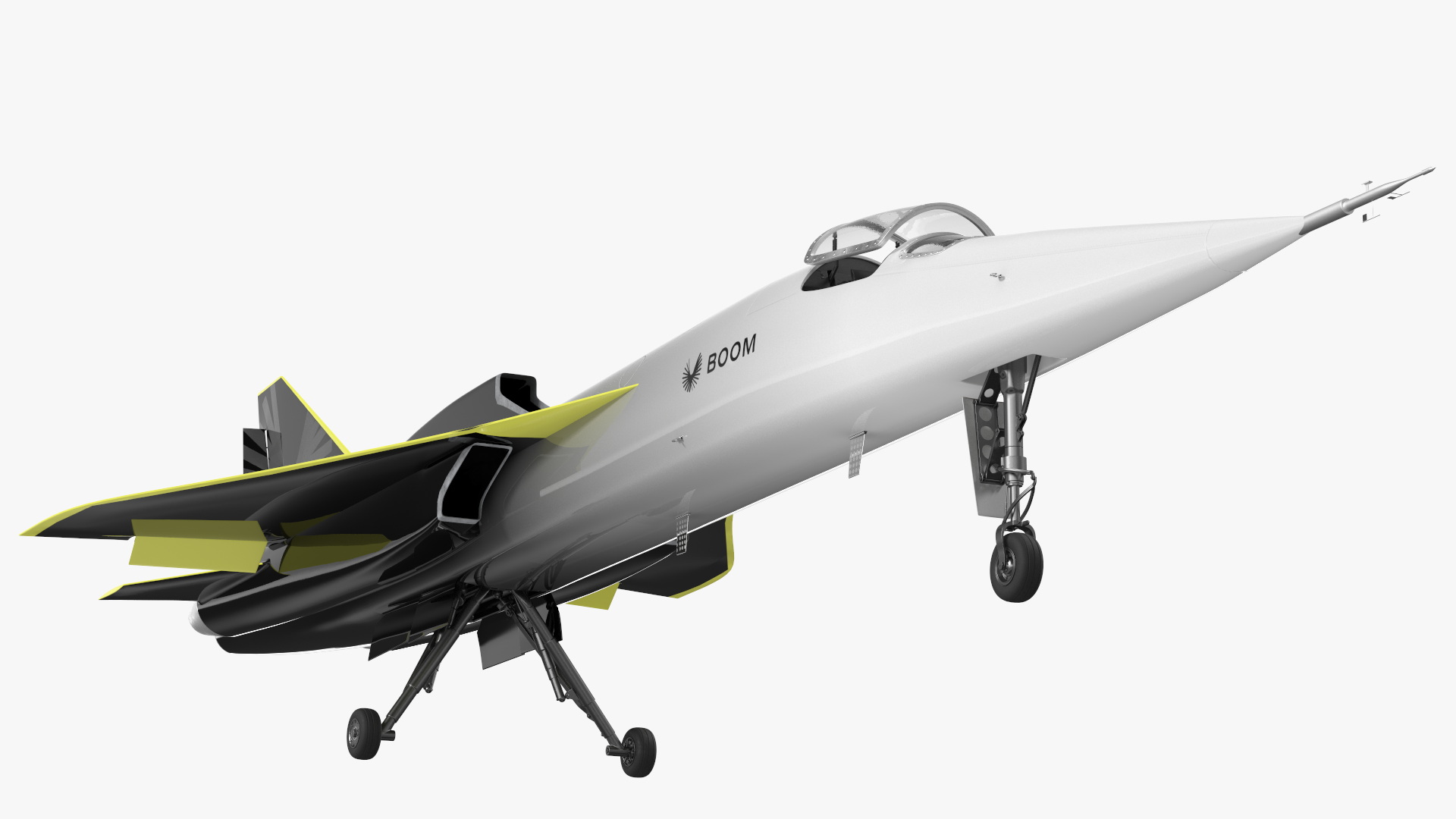 3D Experimental Supersonic Aircraft Boom XB-1 Rigged for Maya model