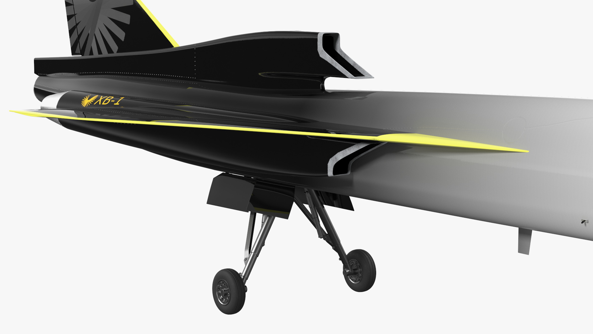 3D Experimental Supersonic Aircraft Boom XB-1 Rigged for Maya model