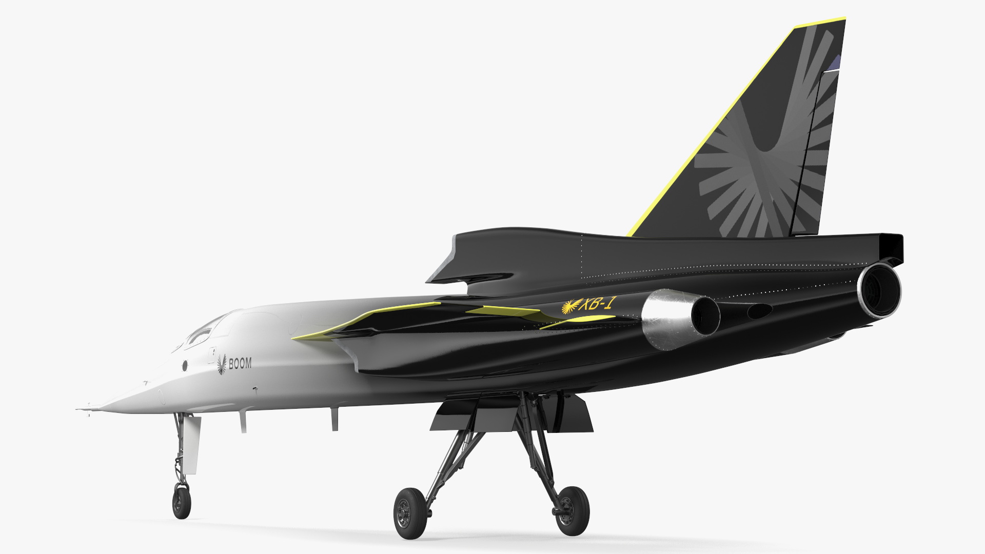 3D Experimental Supersonic Aircraft Boom XB-1 Rigged for Maya model