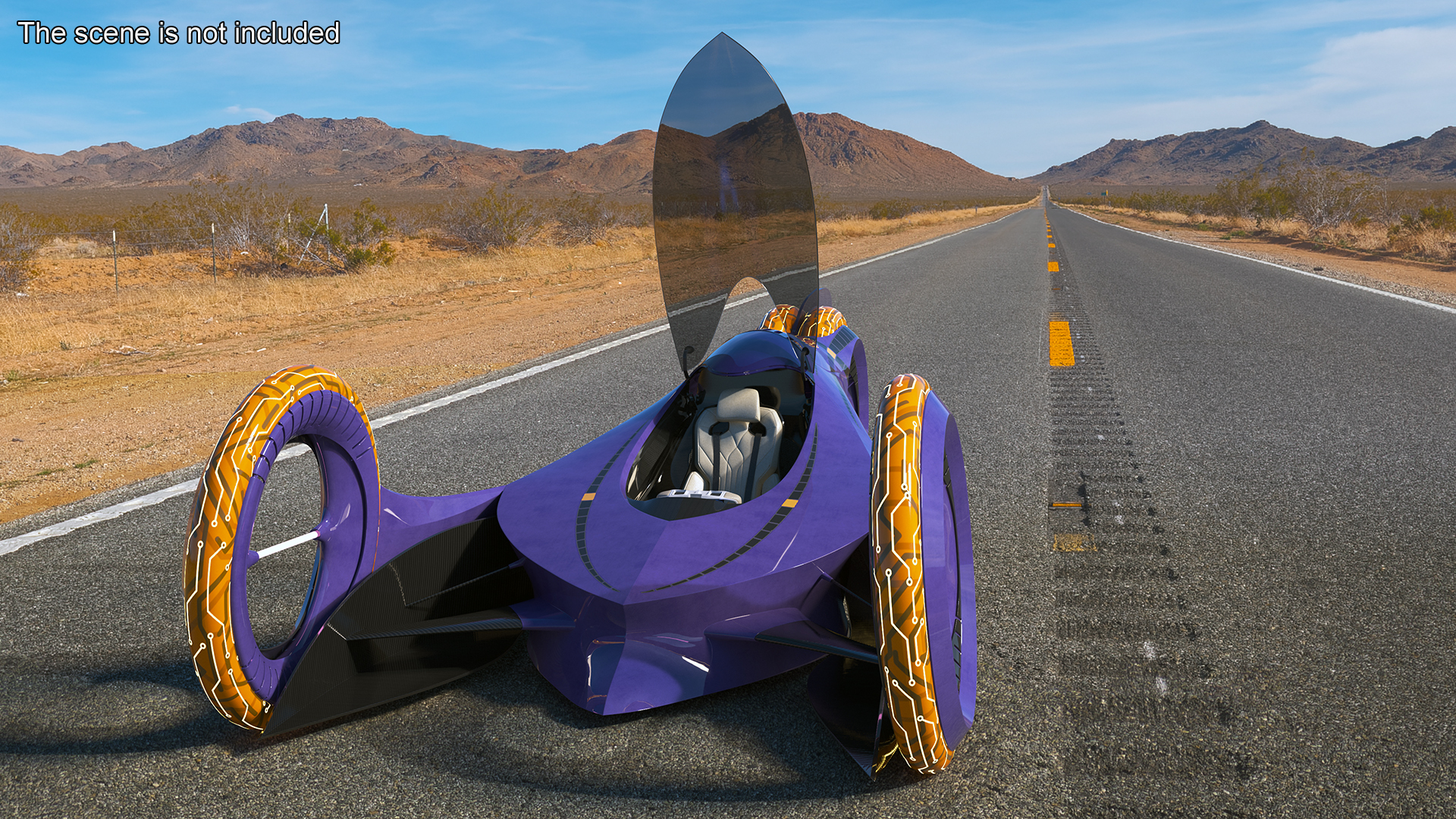 Futuristic Racing Supercar Concept 3D model