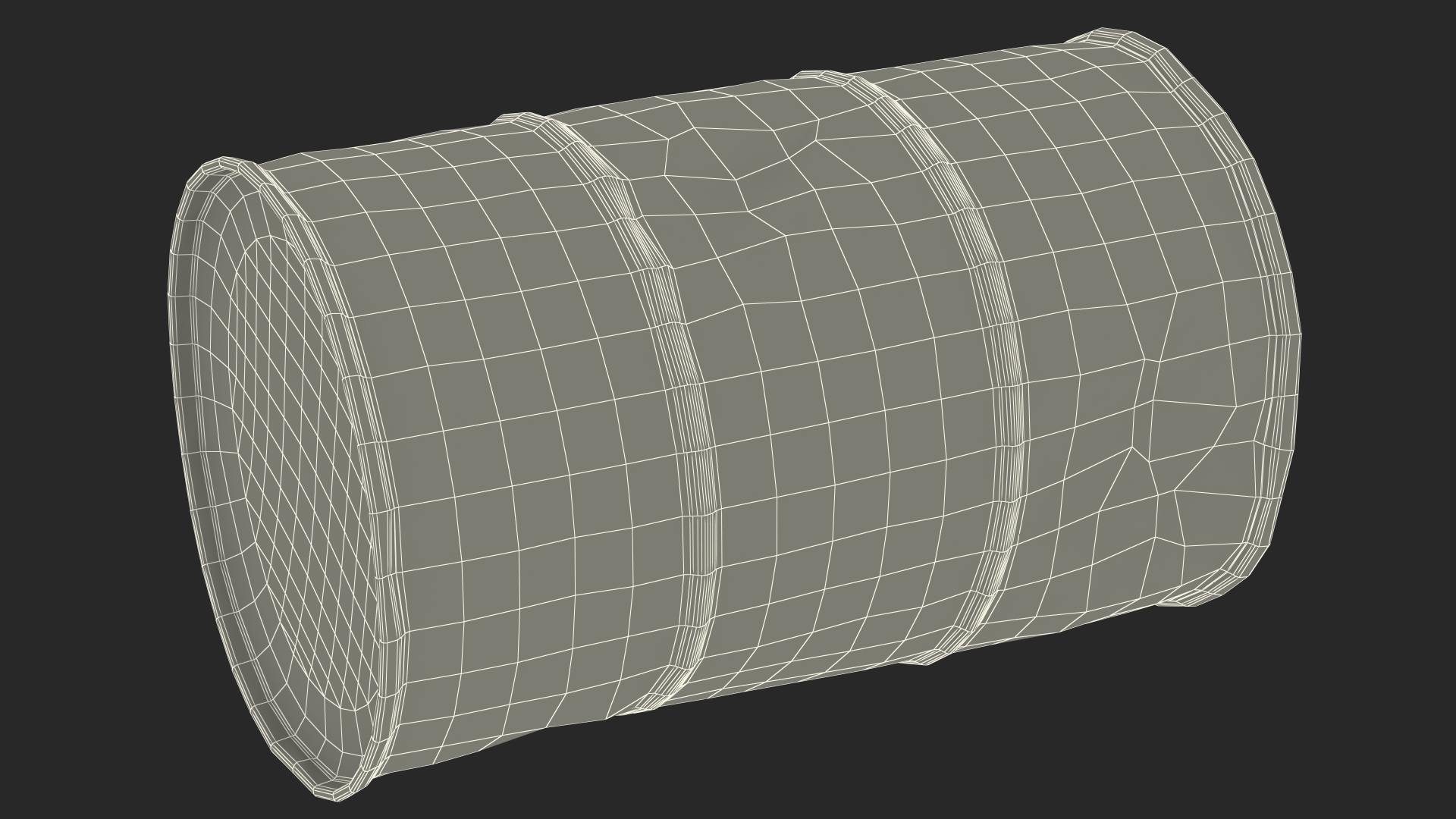 Old Ethanol Metal Barrel 3D model