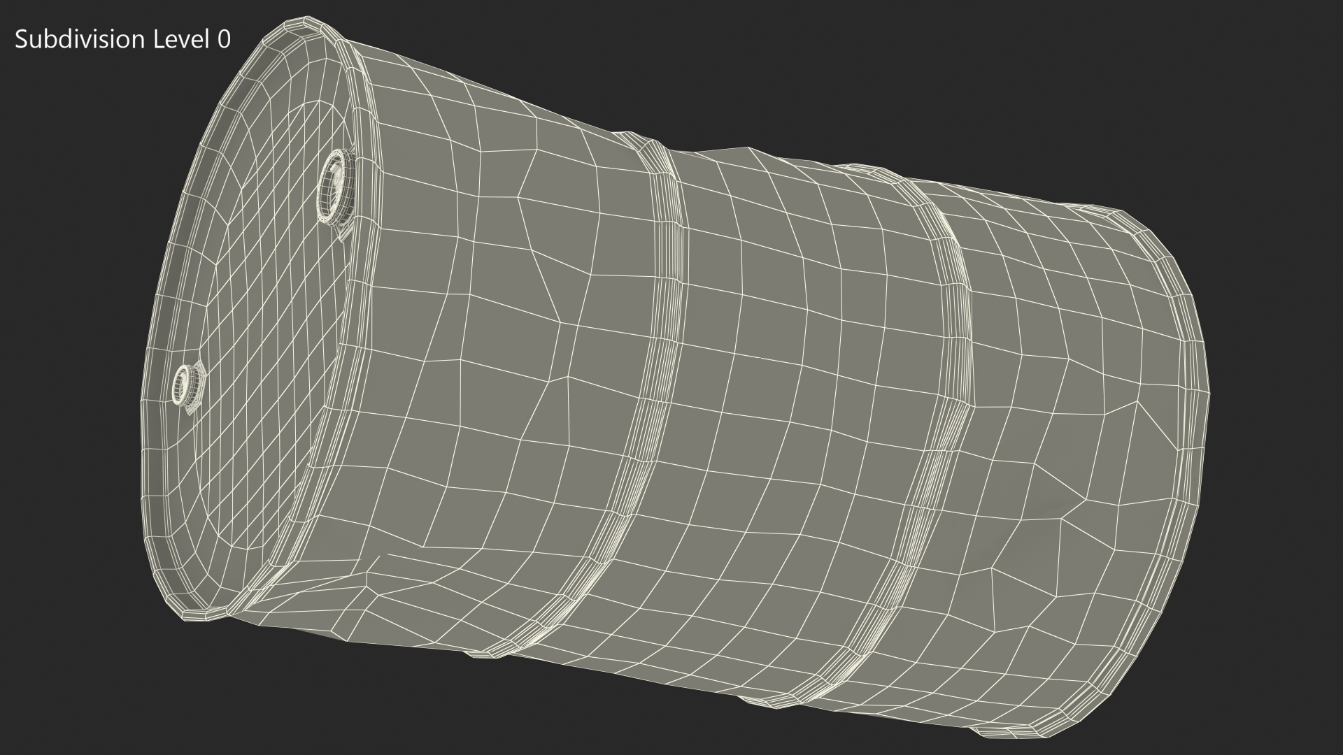 Old Ethanol Metal Barrel 3D model