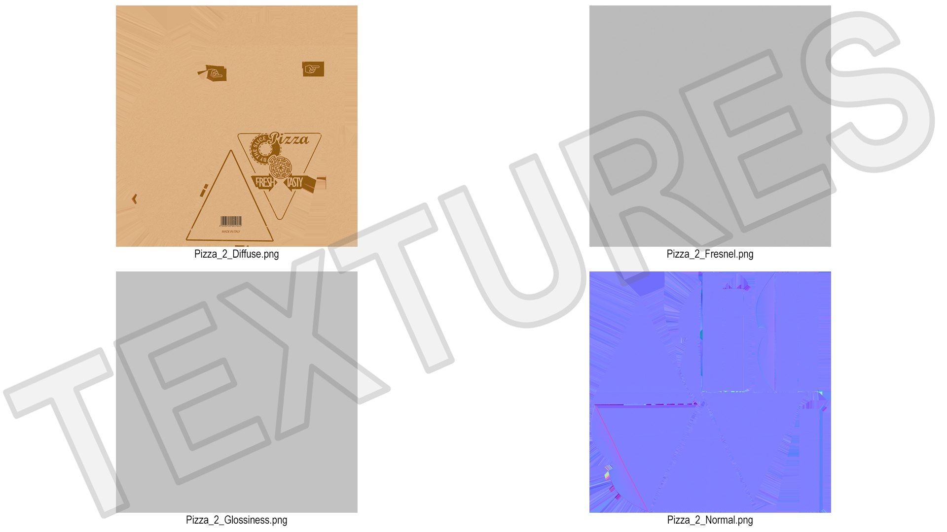 3D Round of Triangle Pizza Slice Party Boxes