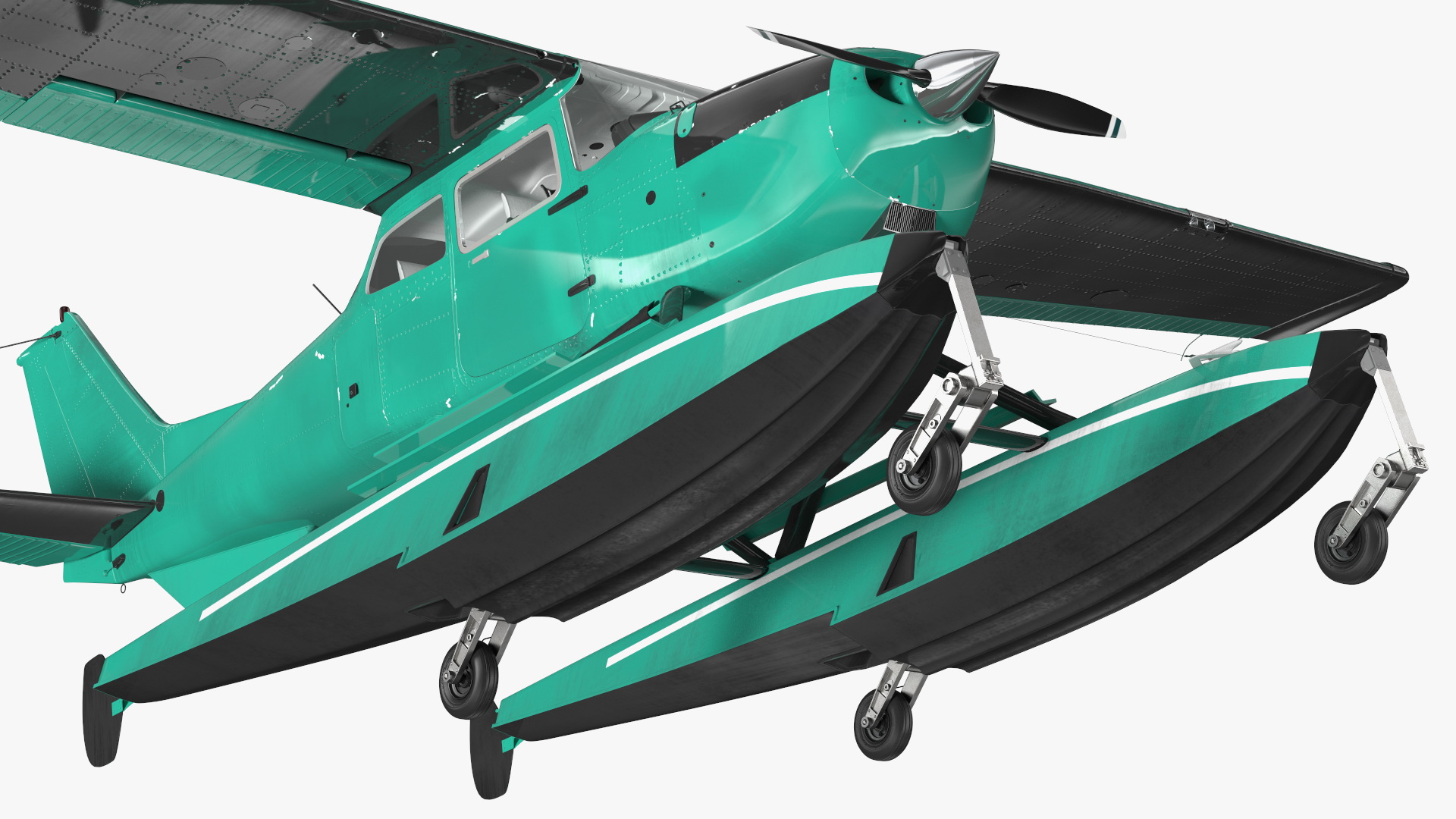 3D Four Seat Seaplane model