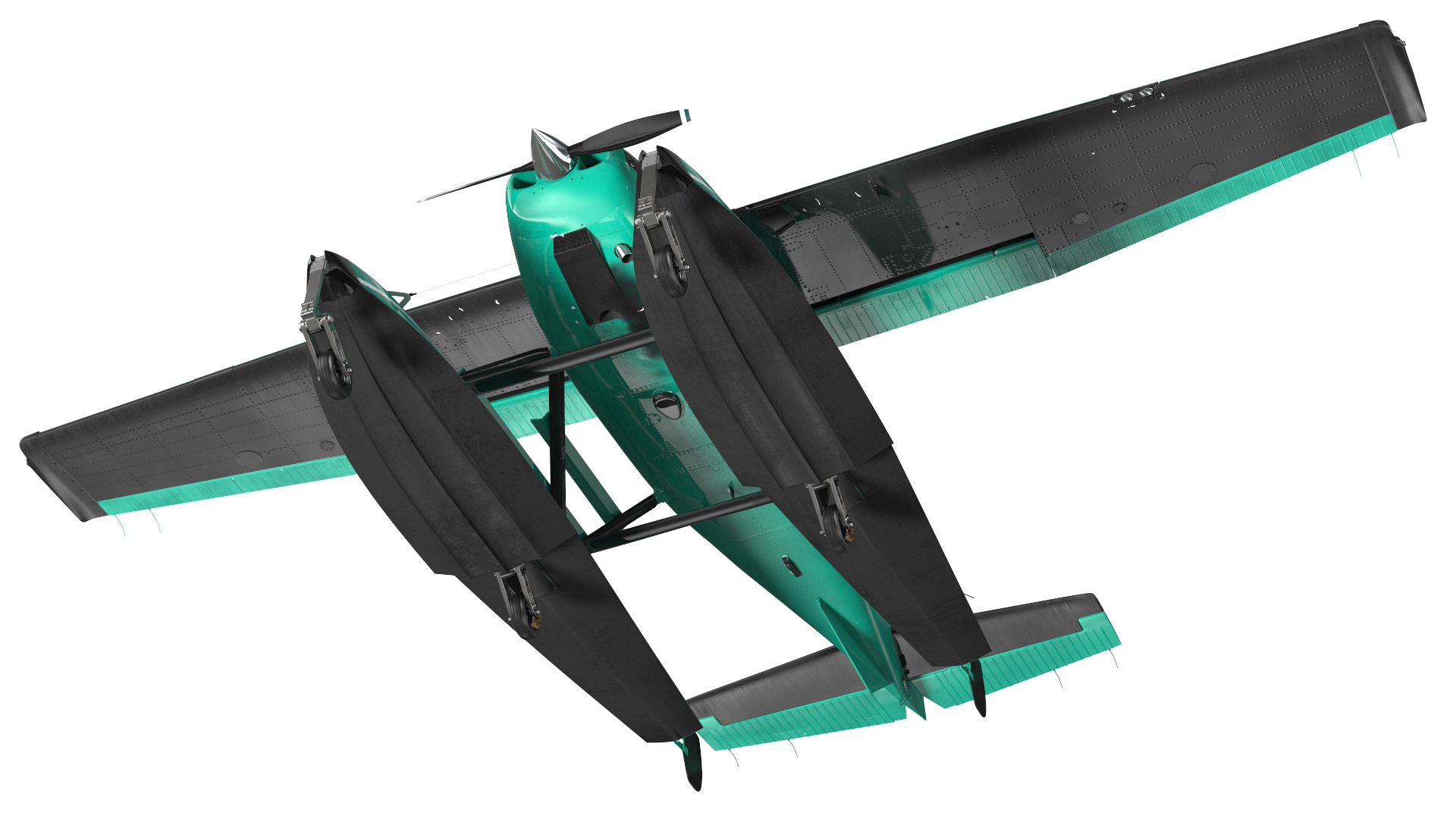 3D Four Seat Seaplane model