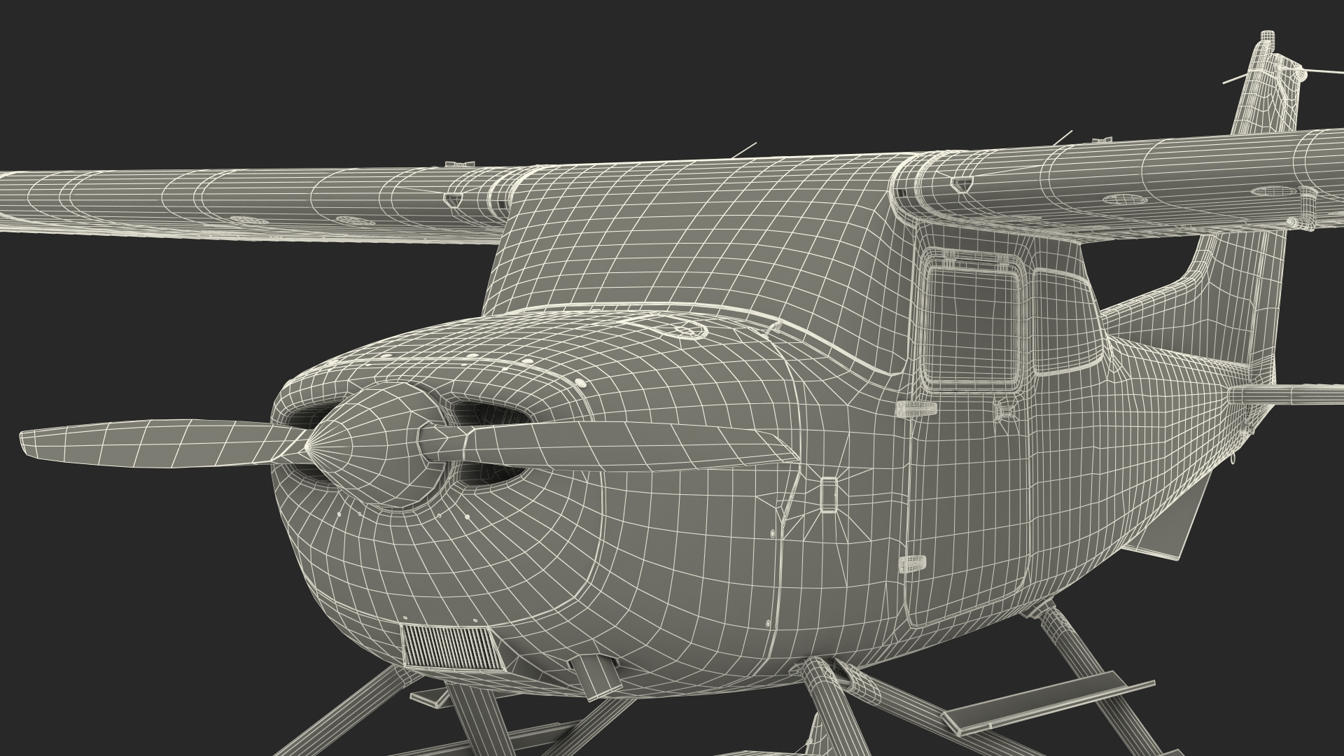 3D Four Seat Seaplane model