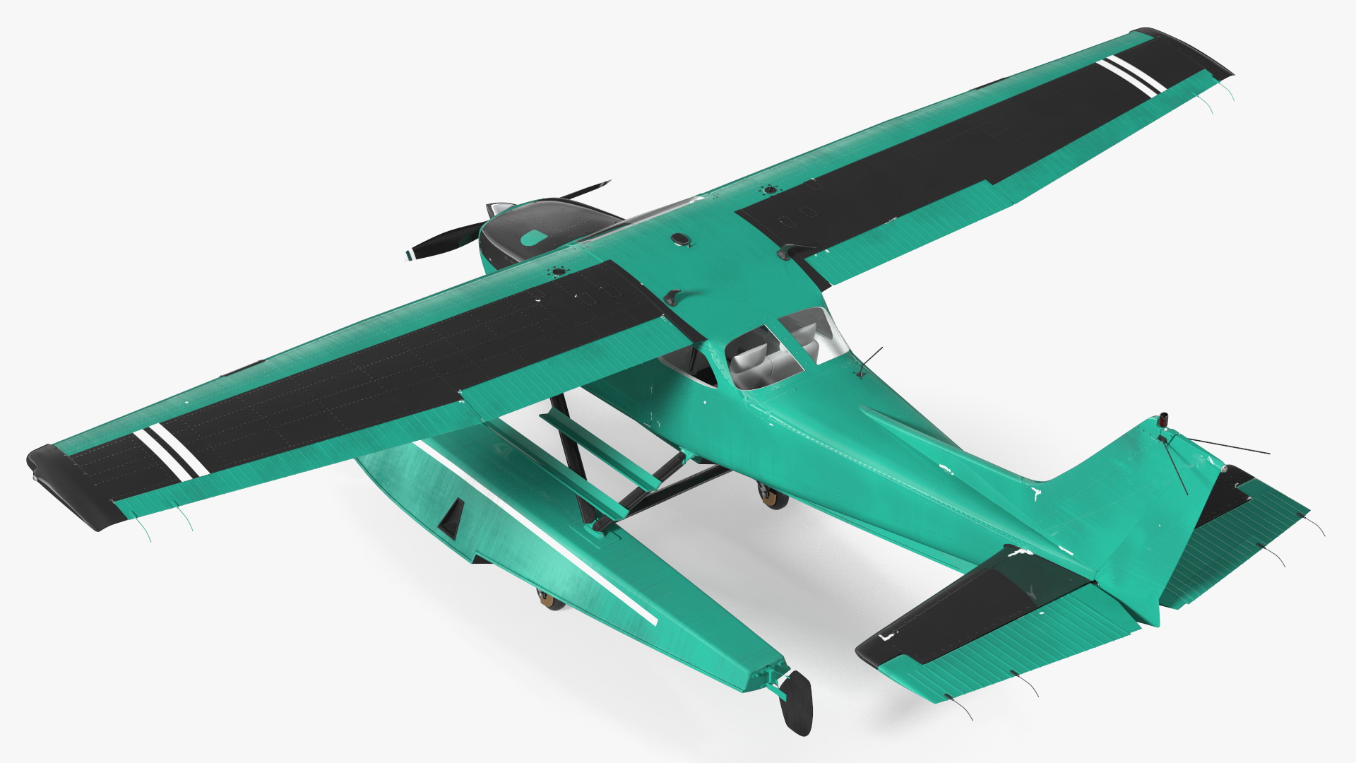 3D Four Seat Seaplane model