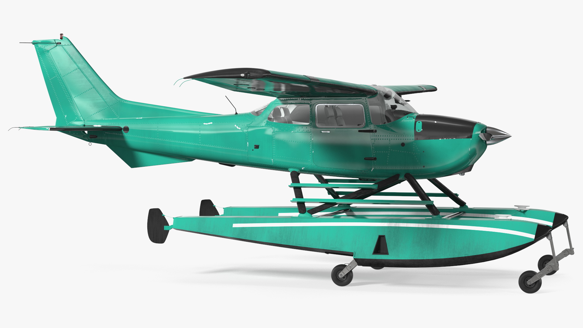 3D Four Seat Seaplane model