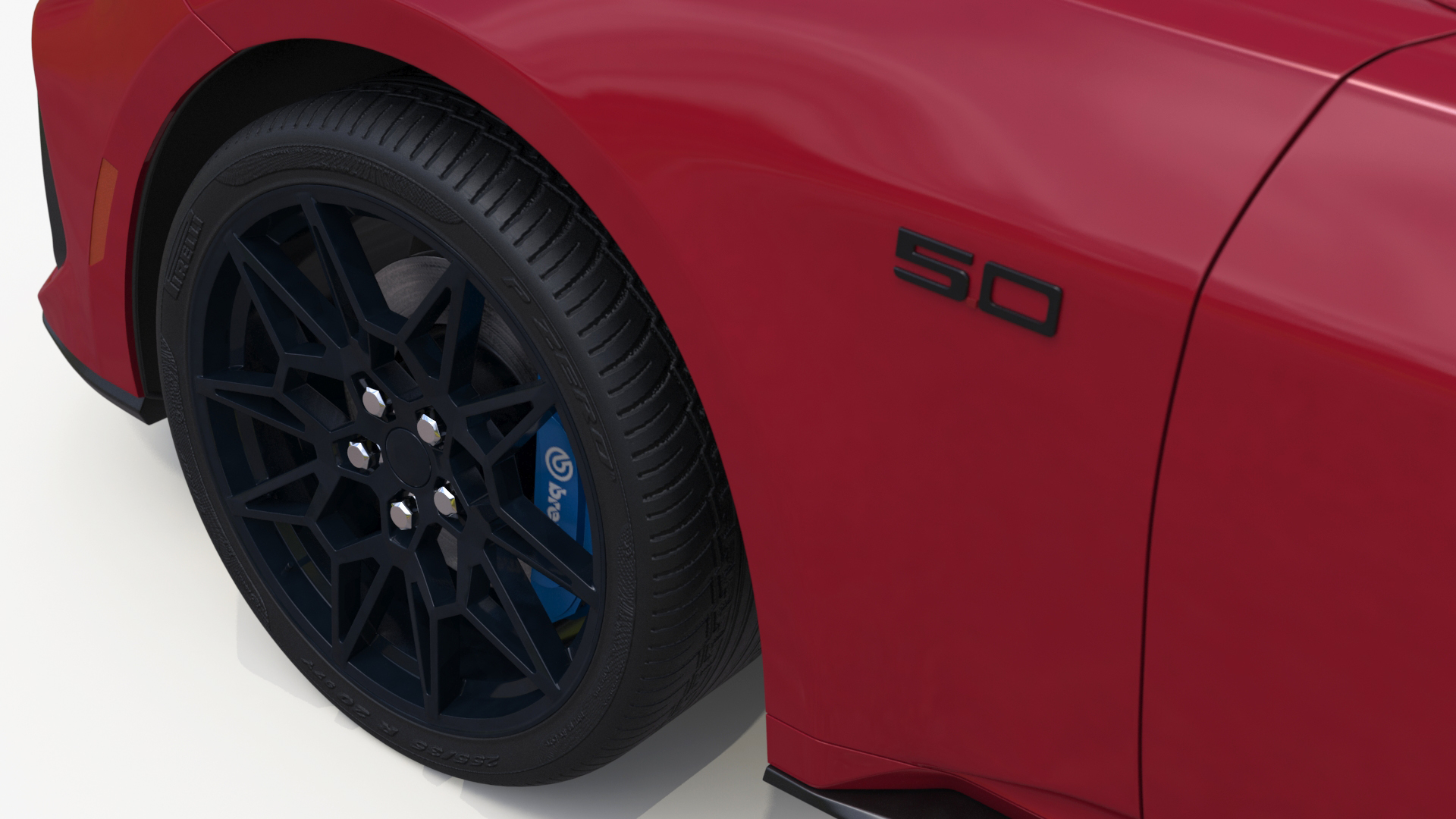 3D Ford Mustang 2024 Red