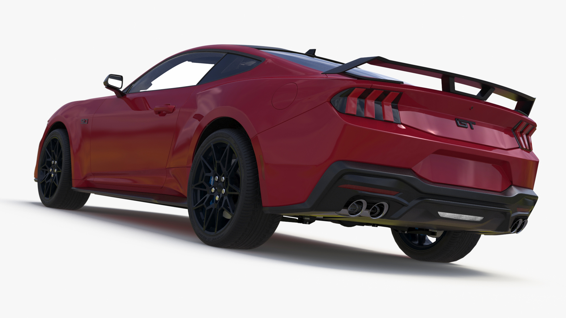 3D Ford Mustang 2024 Red