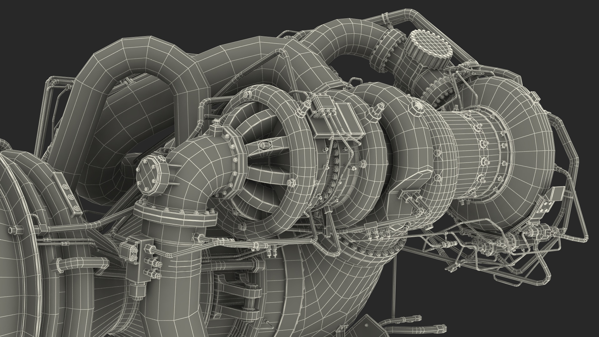 3D BE-4 Rocket Engine model