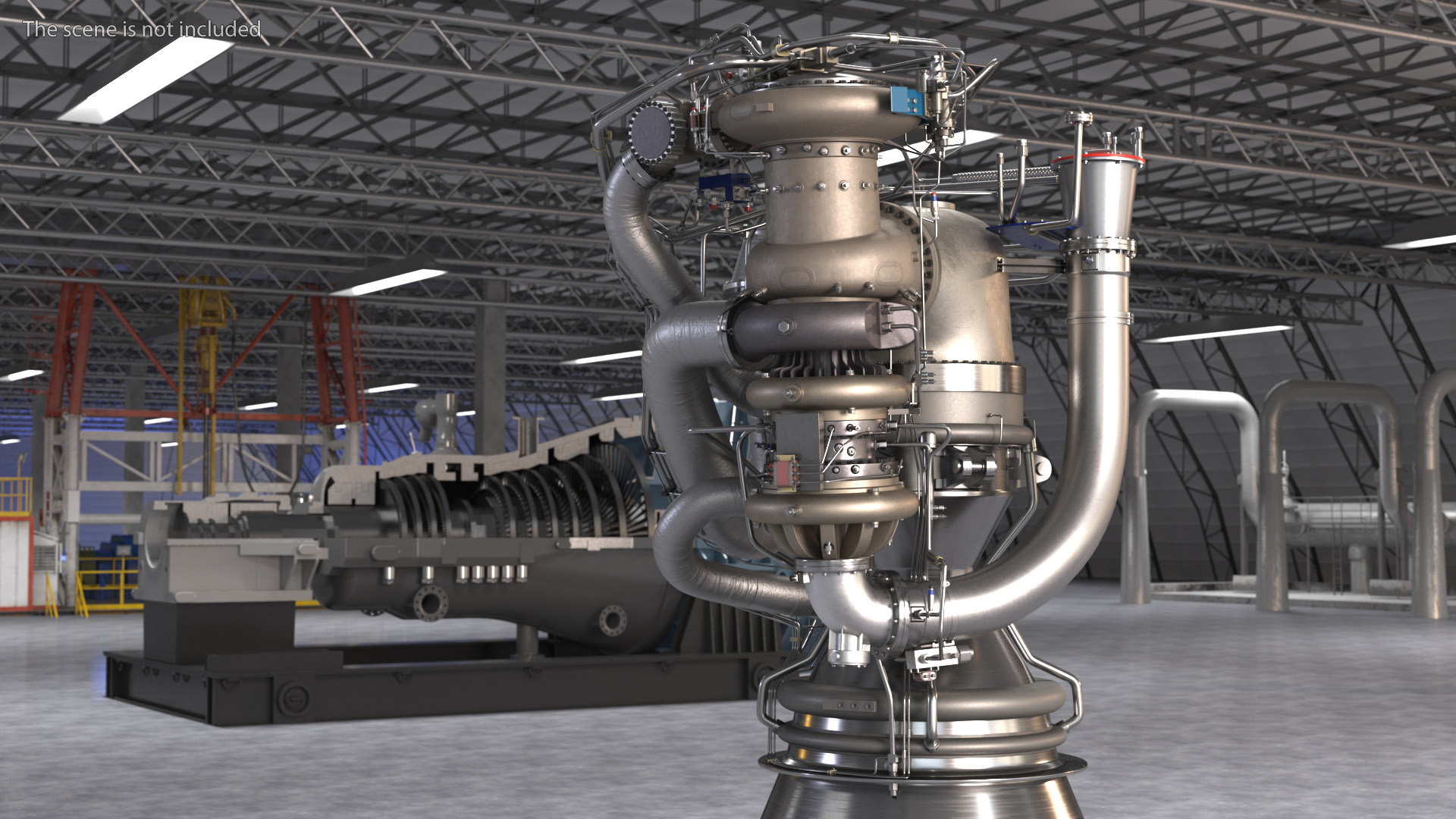 3D BE-4 Rocket Engine model