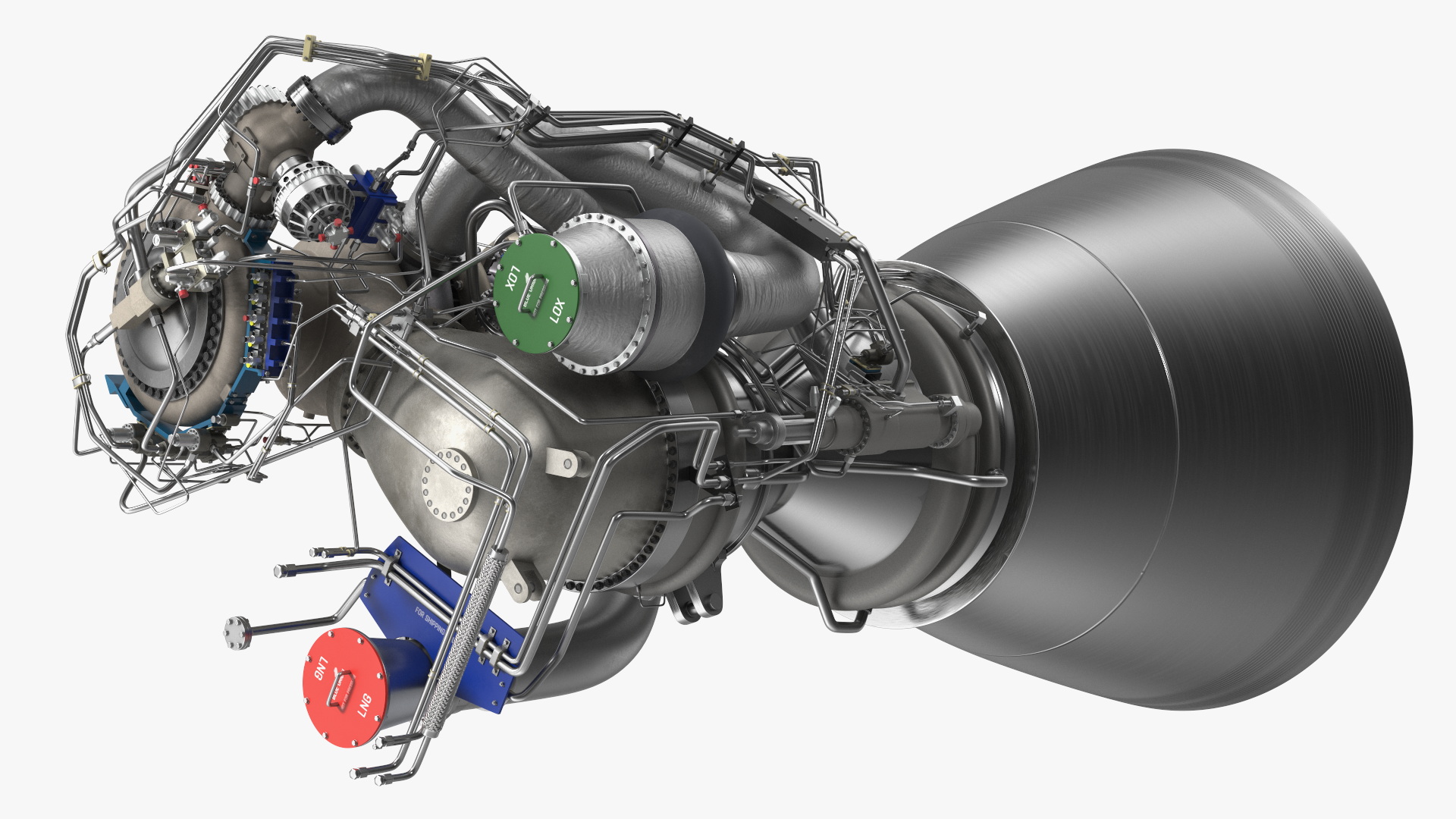 3D BE-4 Rocket Engine model