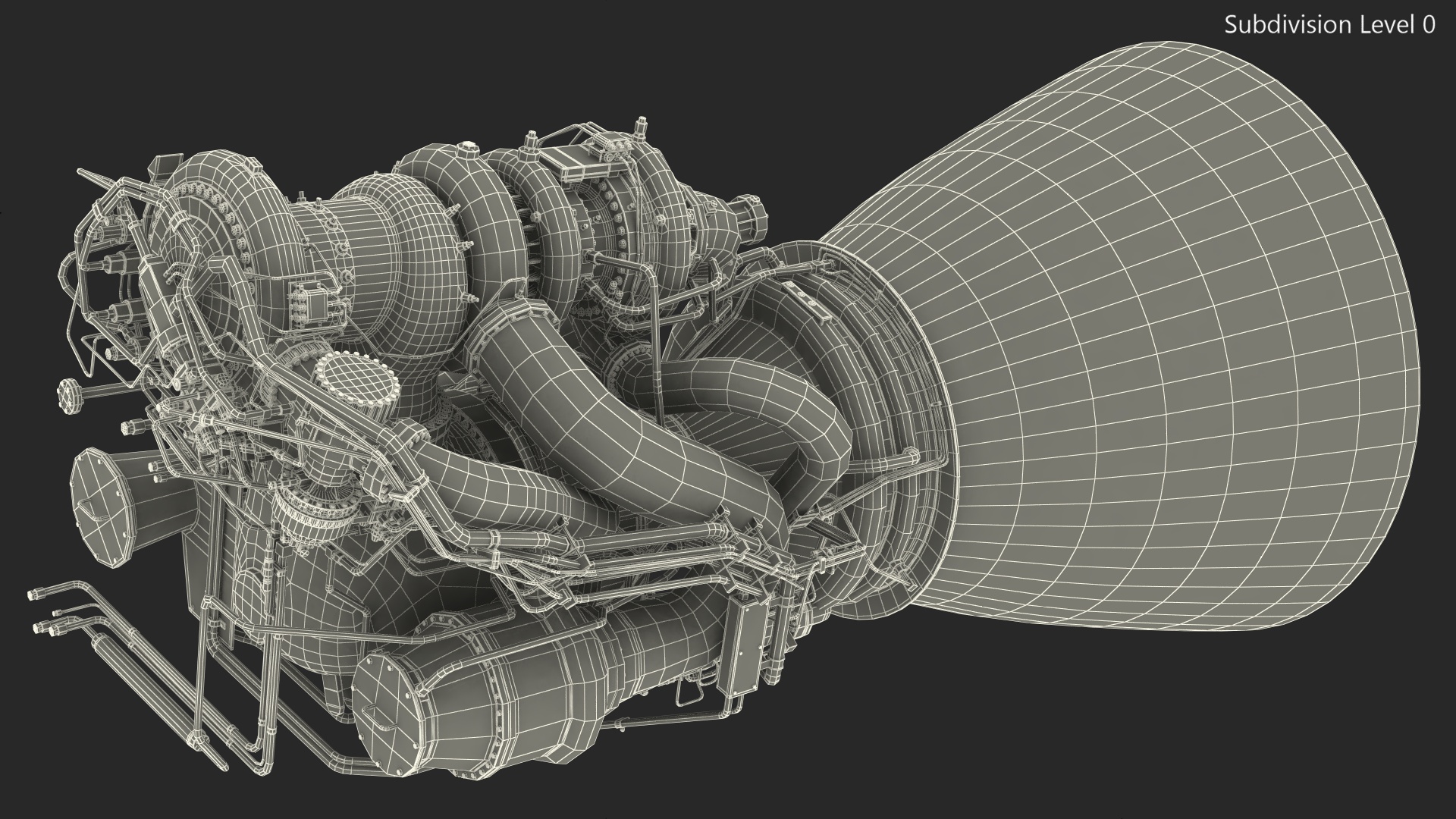 3D BE-4 Rocket Engine model