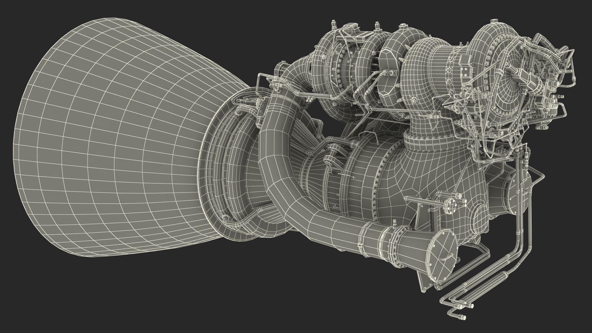 3D BE-4 Rocket Engine model