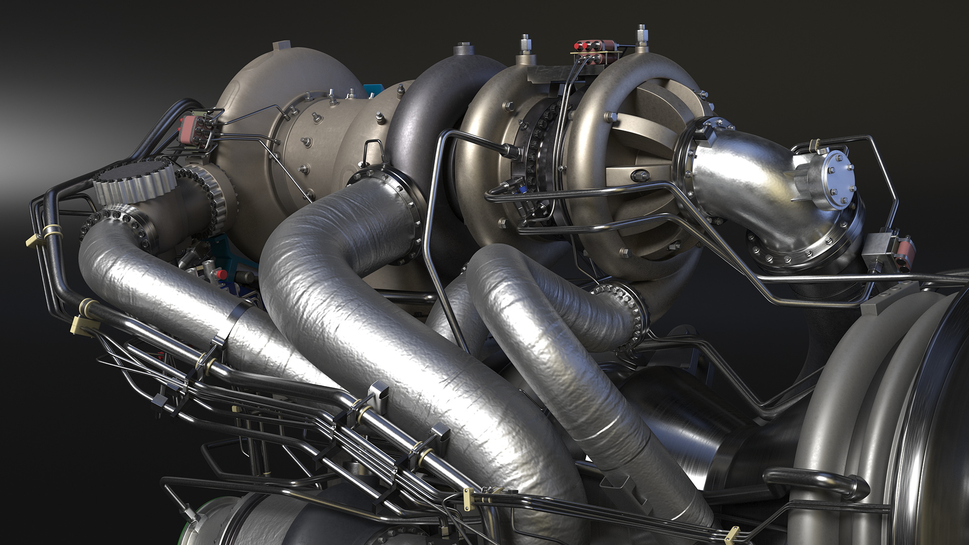 3D BE-4 Rocket Engine model