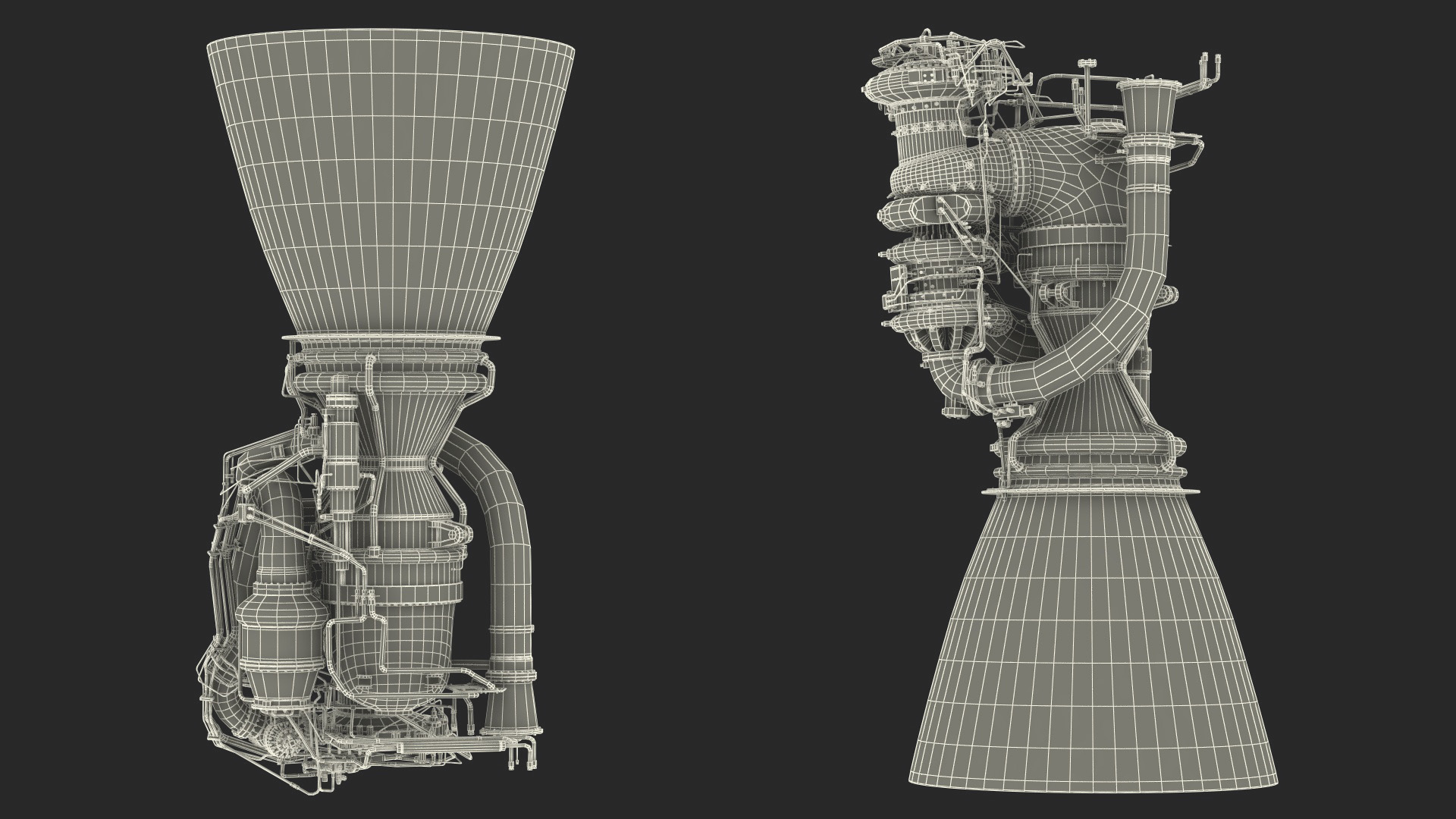 3D BE-4 Rocket Engine model