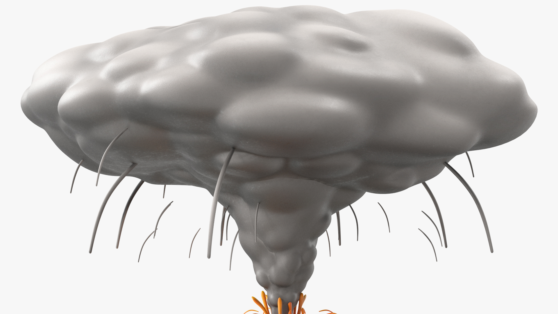 Cross Section of Volcano 3D model