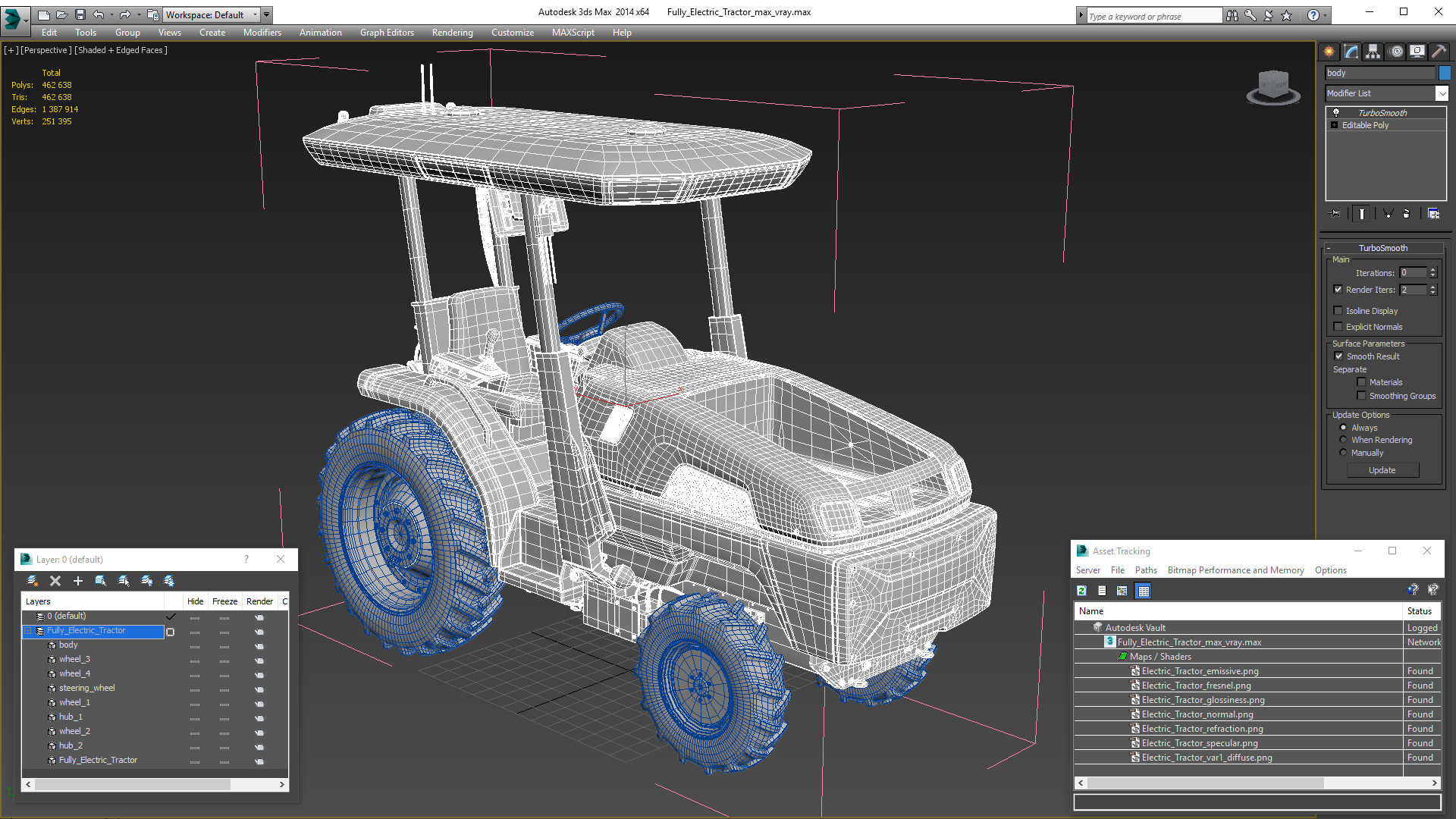 Fully Electric Tractor 3D