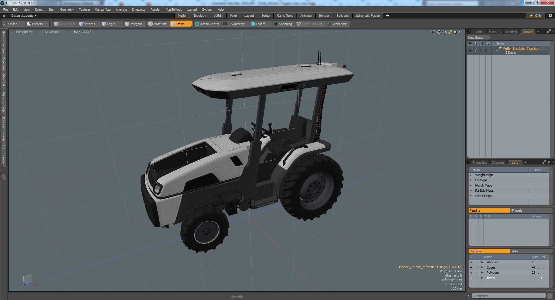 Fully Electric Tractor 3D