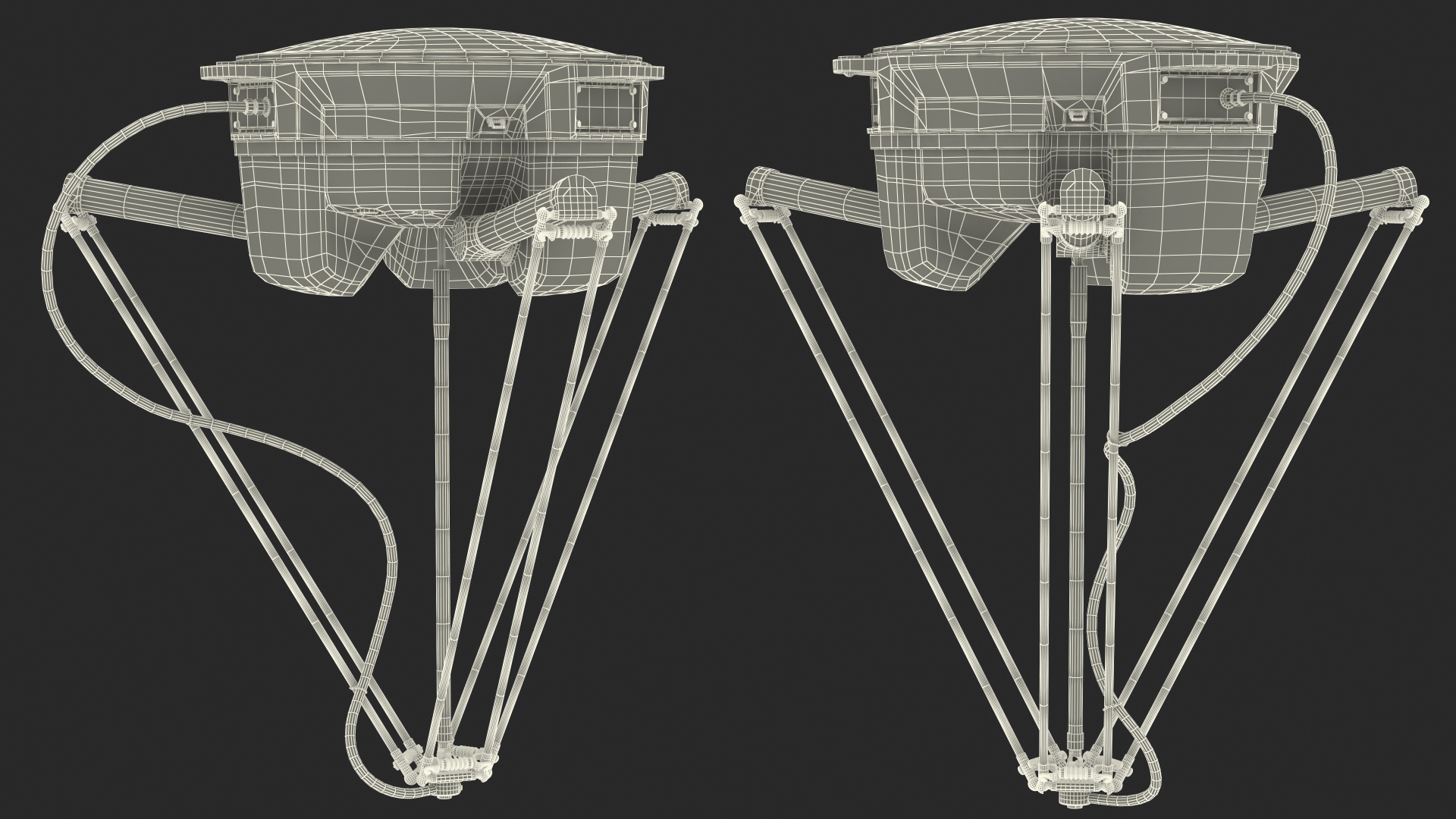 Parallel Robot ABB IRB 360 Flexpicker rigged 3D model