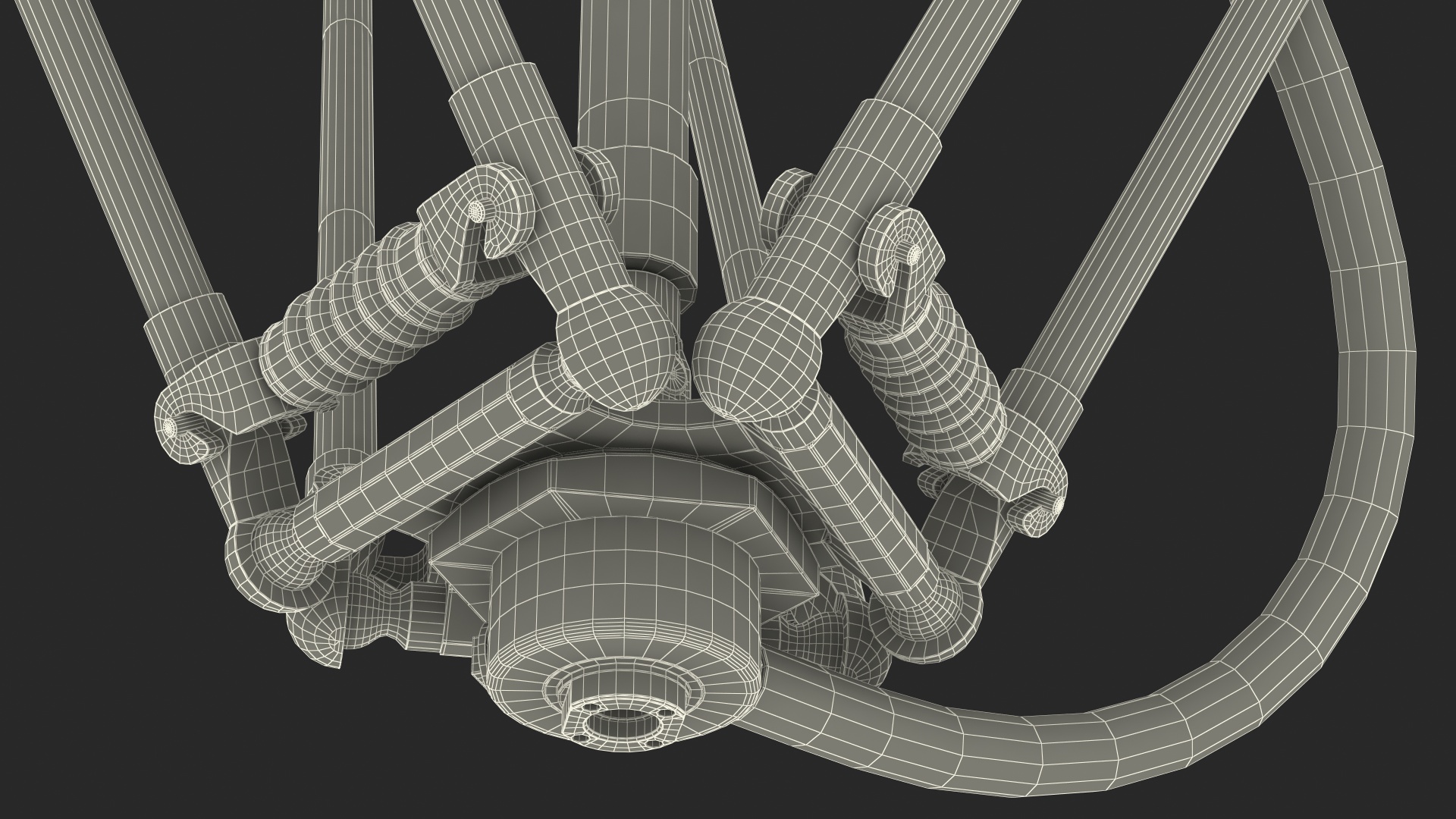 Parallel Robot ABB IRB 360 Flexpicker rigged 3D model