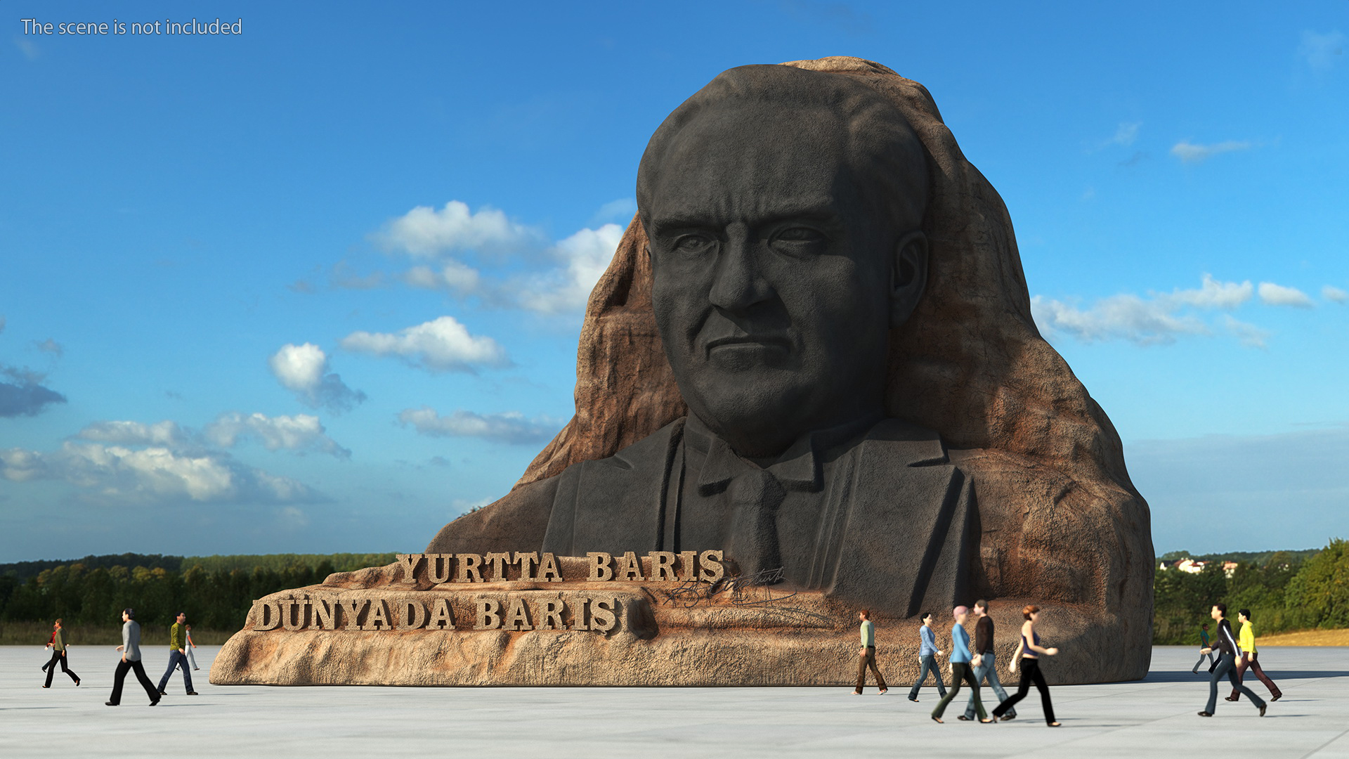 3D Ataturk Mask Monument