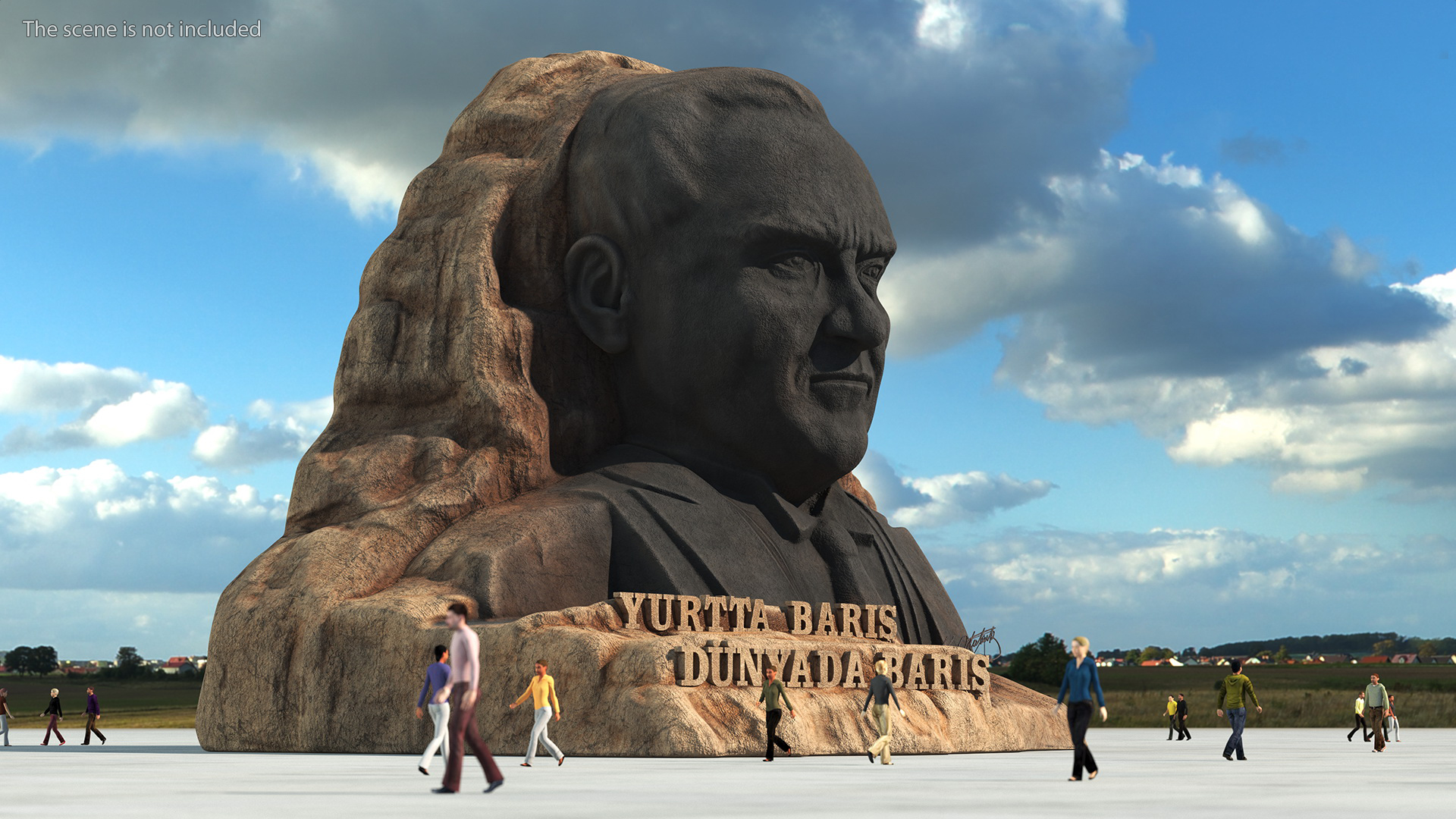 3D Ataturk Mask Monument