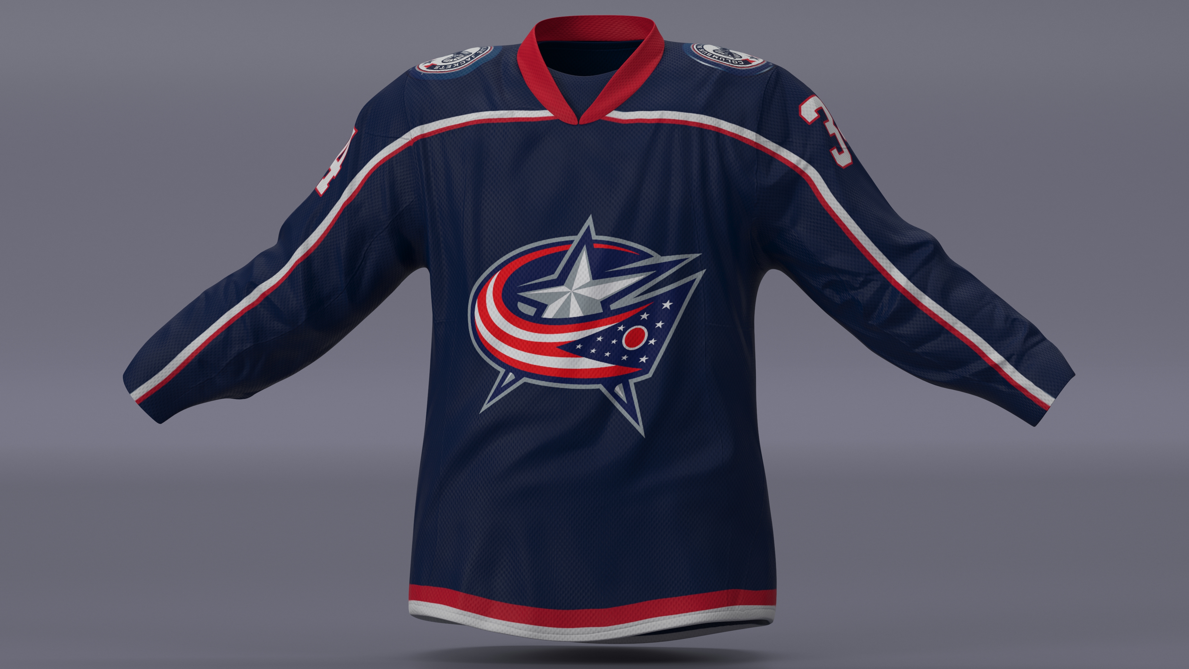 3D model Columbus Blue Jackets Hockey Jersey