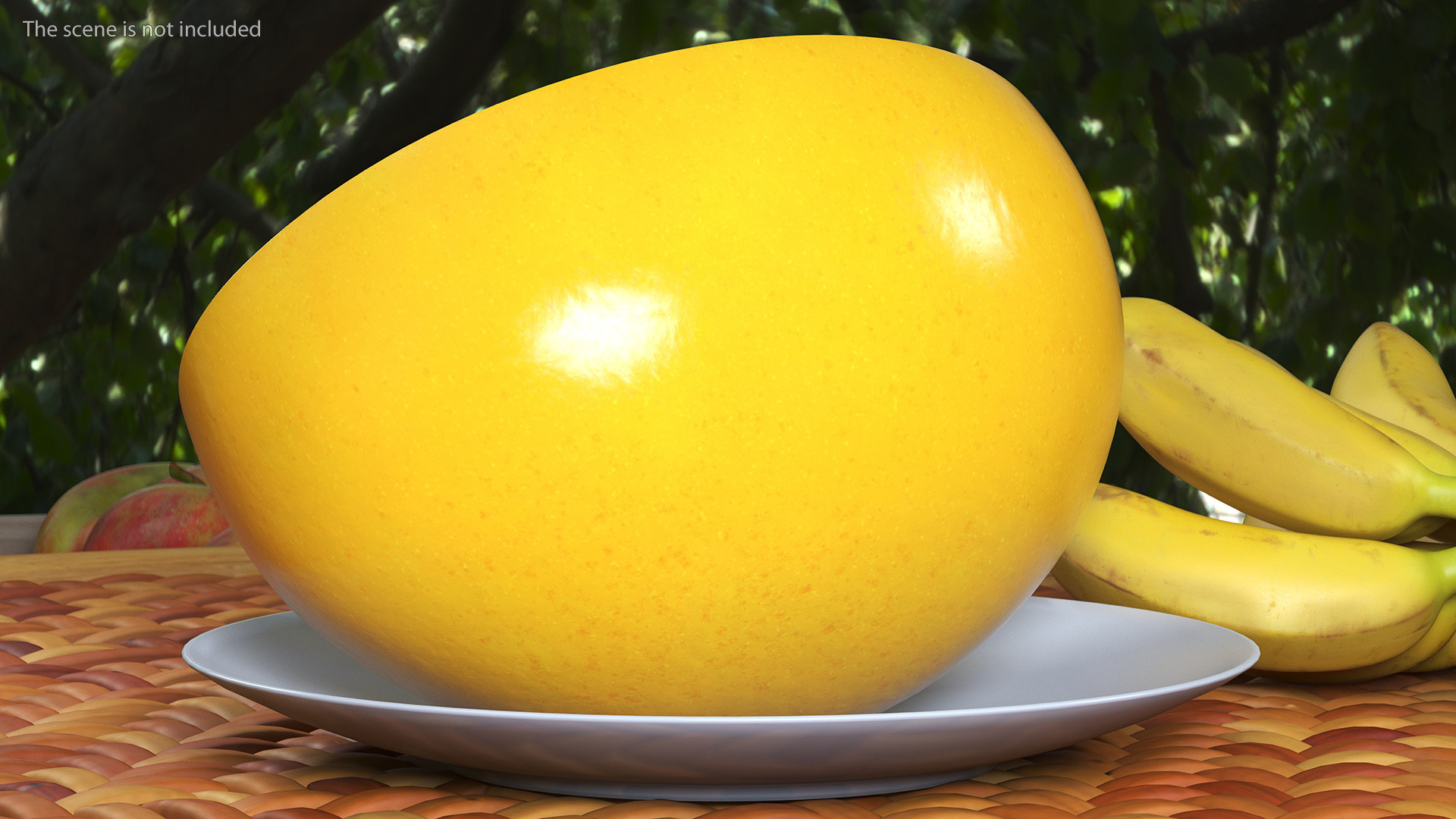 3D model Half of Mango Fuit Yellow