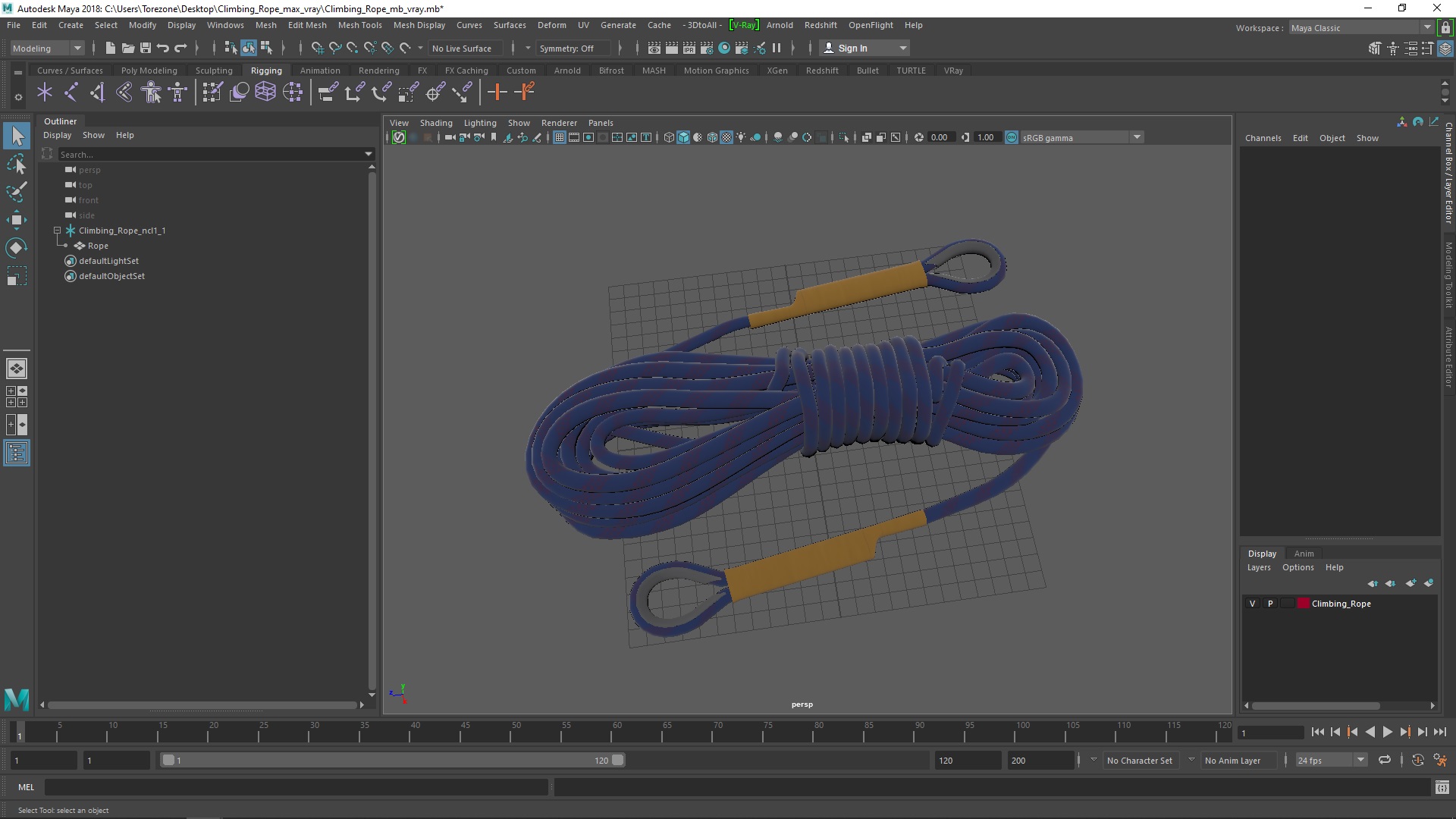 3D Climbing Rope model