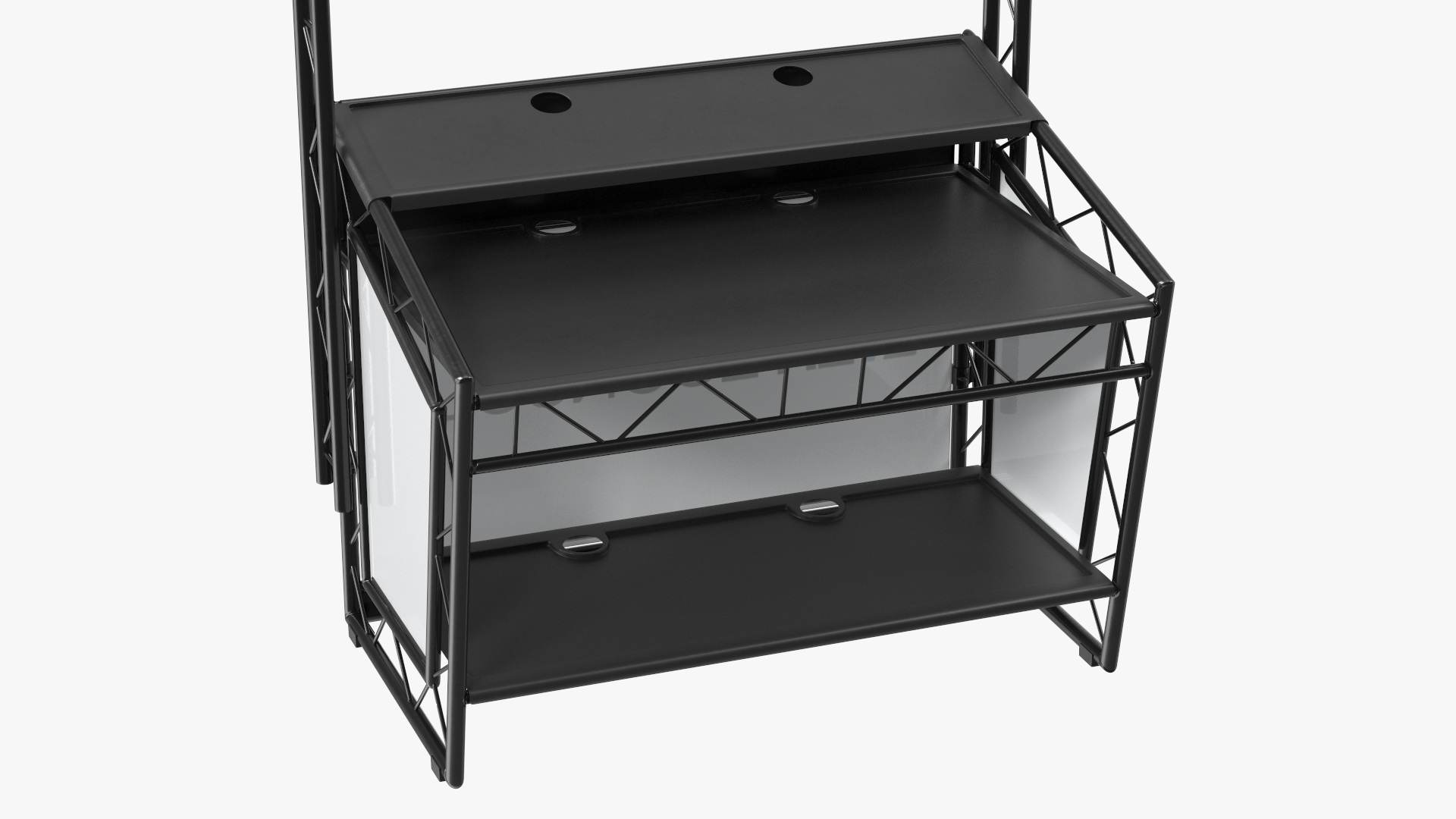 3D model Lite Console Black Mobile DJ Stand Booth Desk