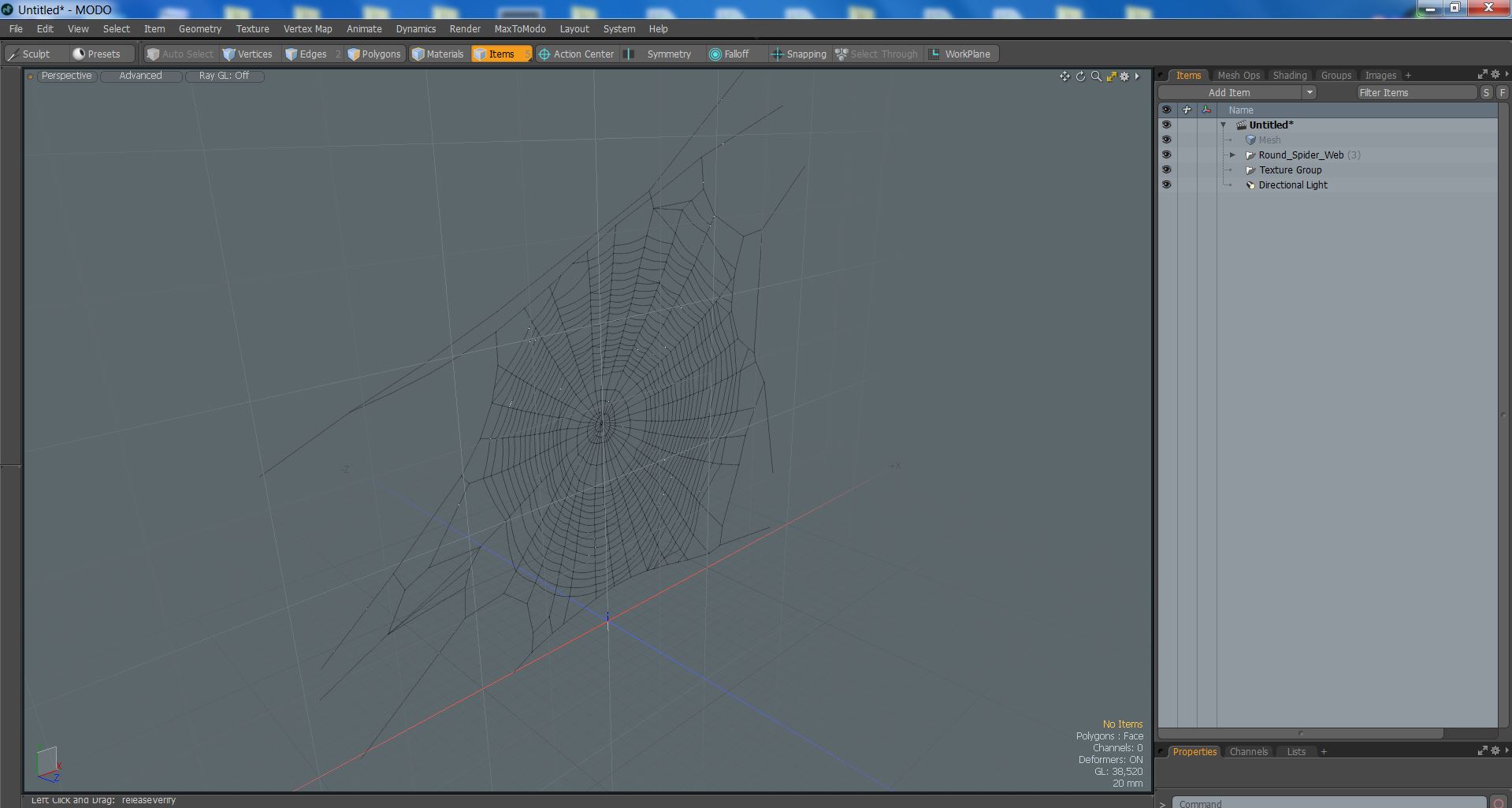 3D Round Spider Web