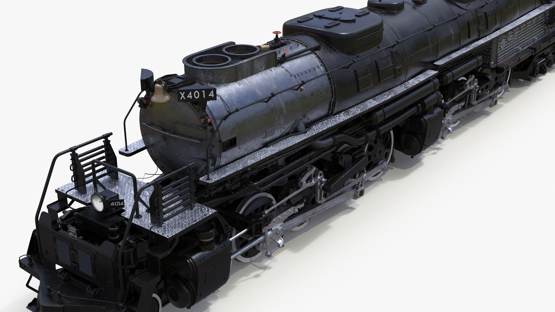 3D Locomotive Big Boy with Trailed Tender model