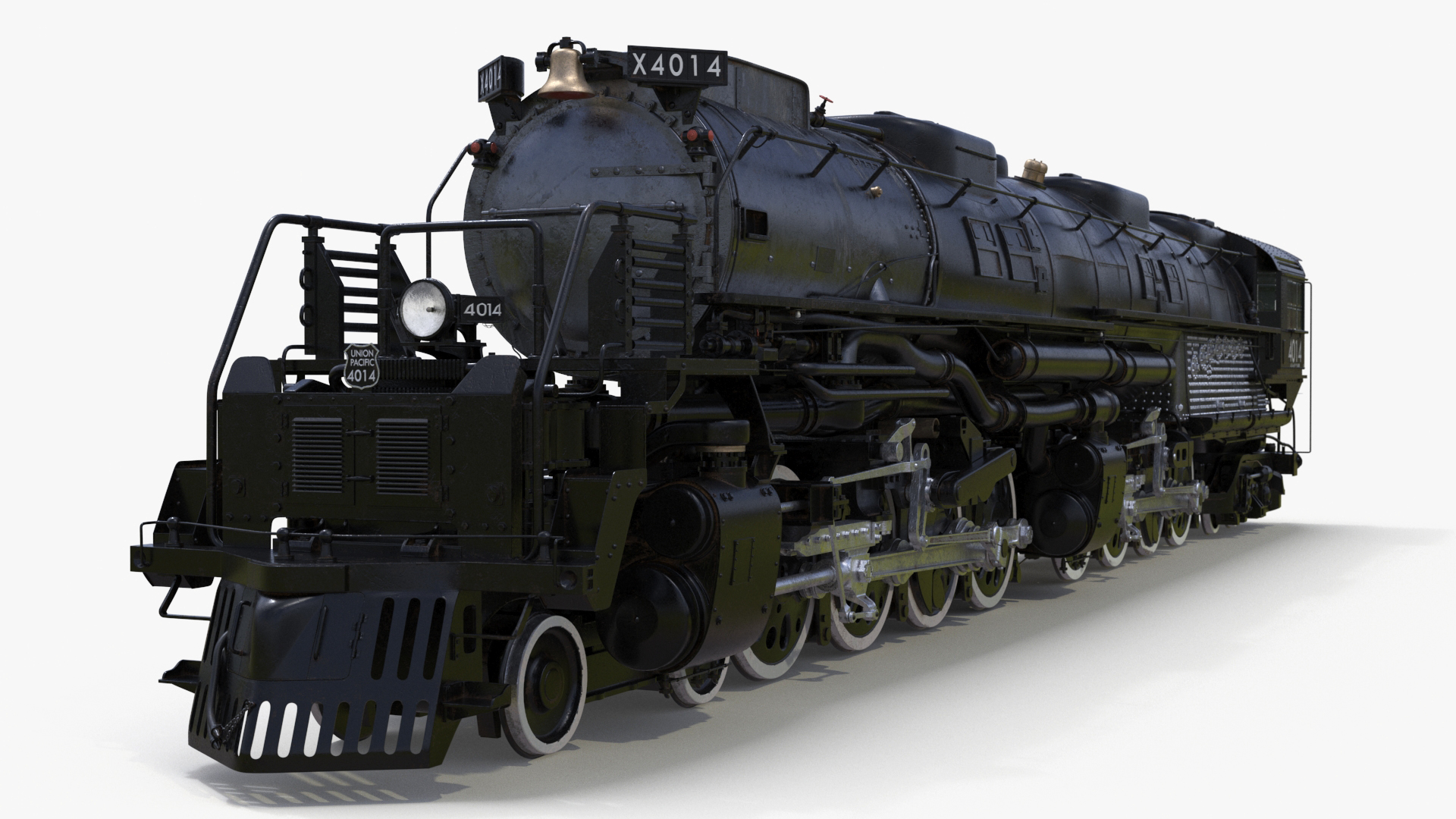 3D Locomotive Big Boy with Trailed Tender model