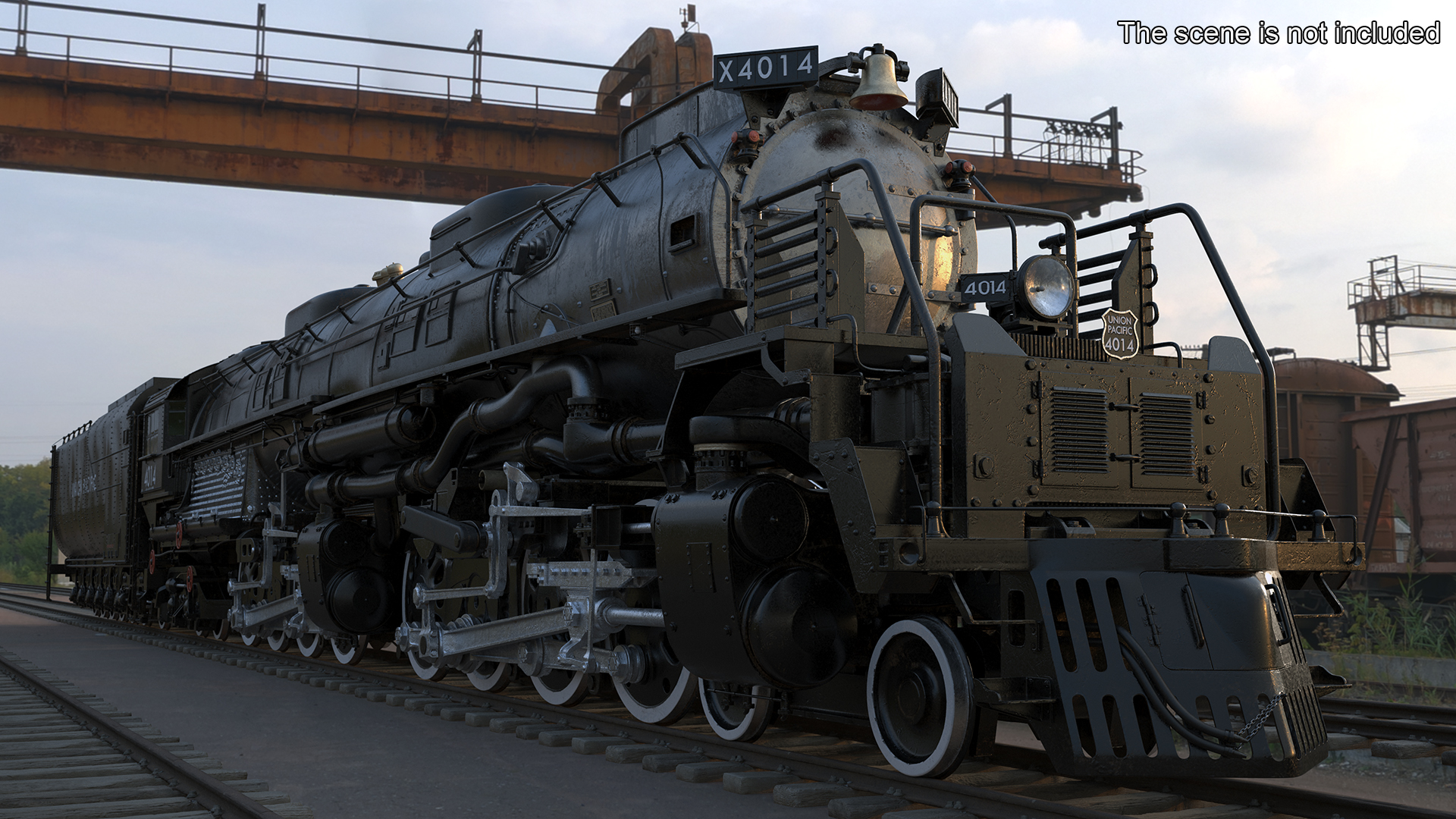 3D Locomotive Big Boy with Trailed Tender model