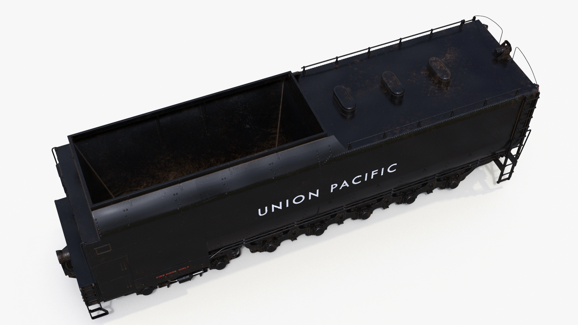 3D Locomotive Big Boy with Trailed Tender model