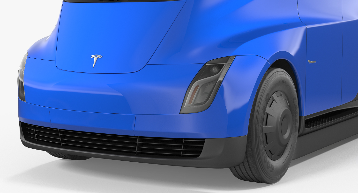 3D Tesla Semi Truck Rigged model