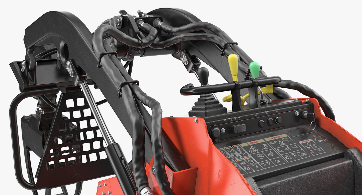 3D model Mini Skid Steer with Grapple Rigged