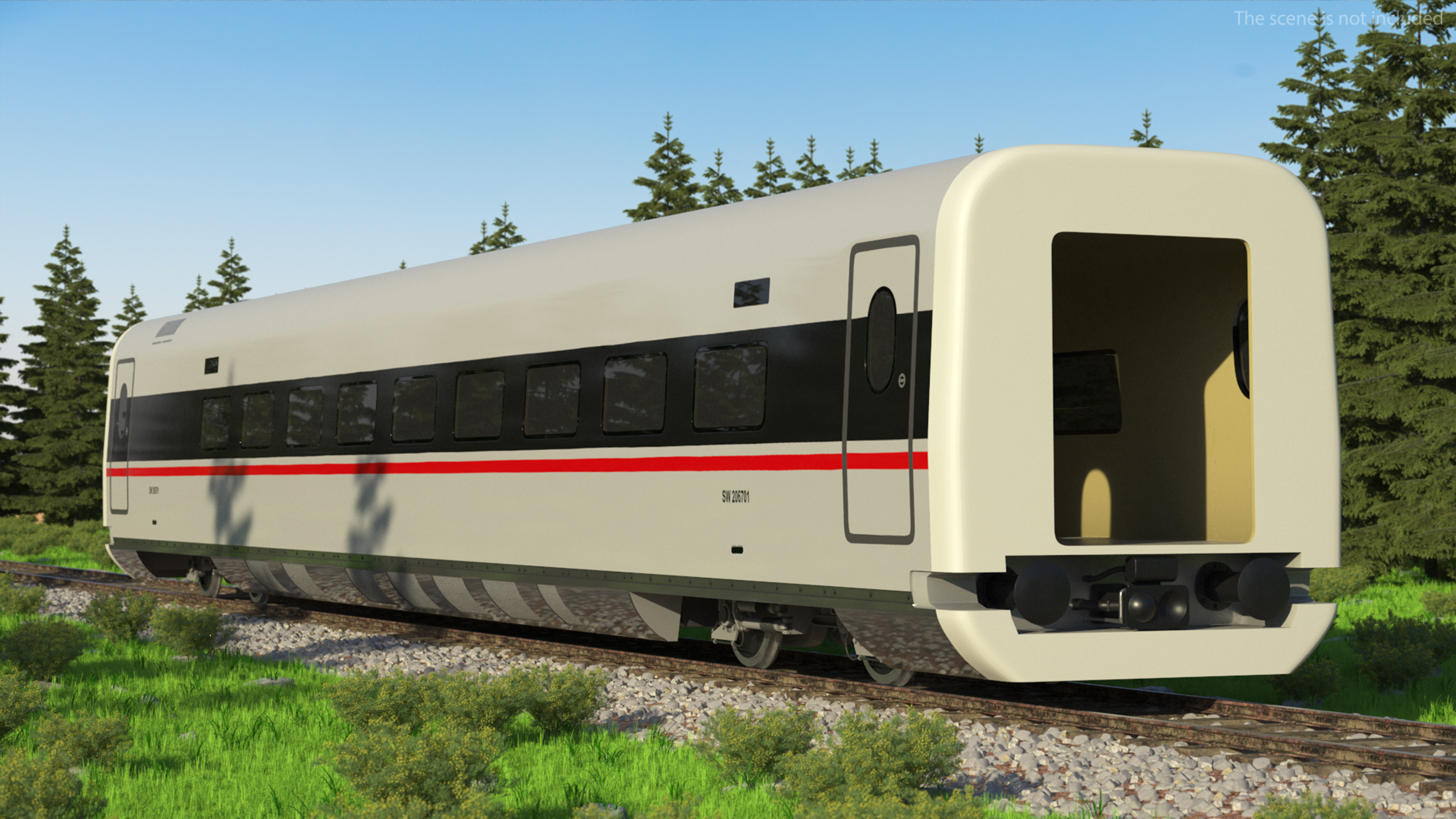 CR400 Fuxing Train Wagon 3D model