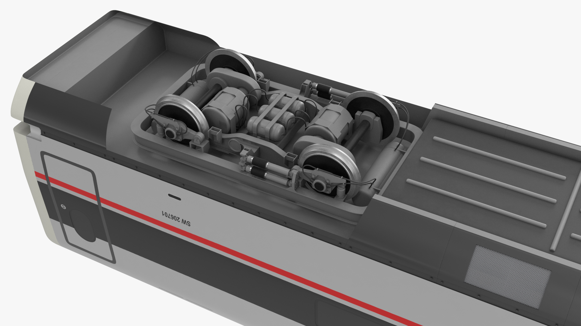 CR400 Fuxing Train Wagon 3D model