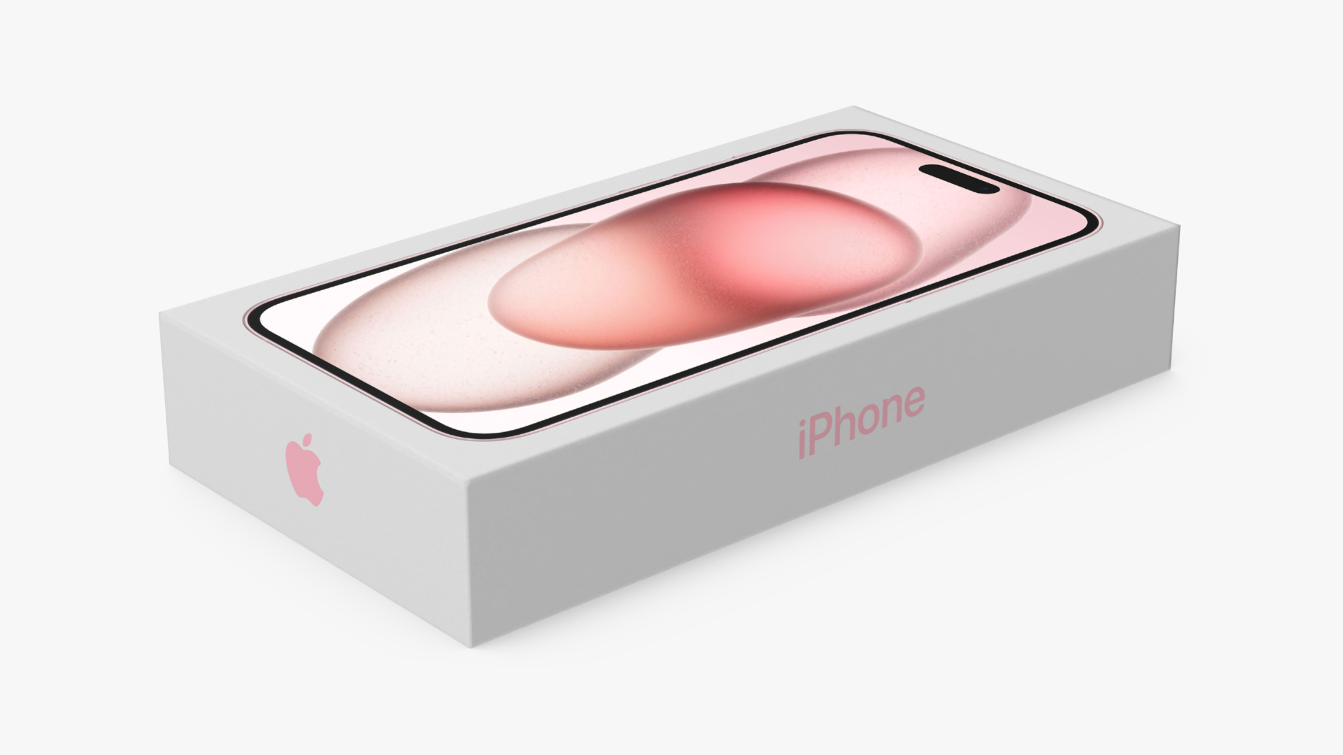 3D Apple iPhone 15 Pink Retail Box