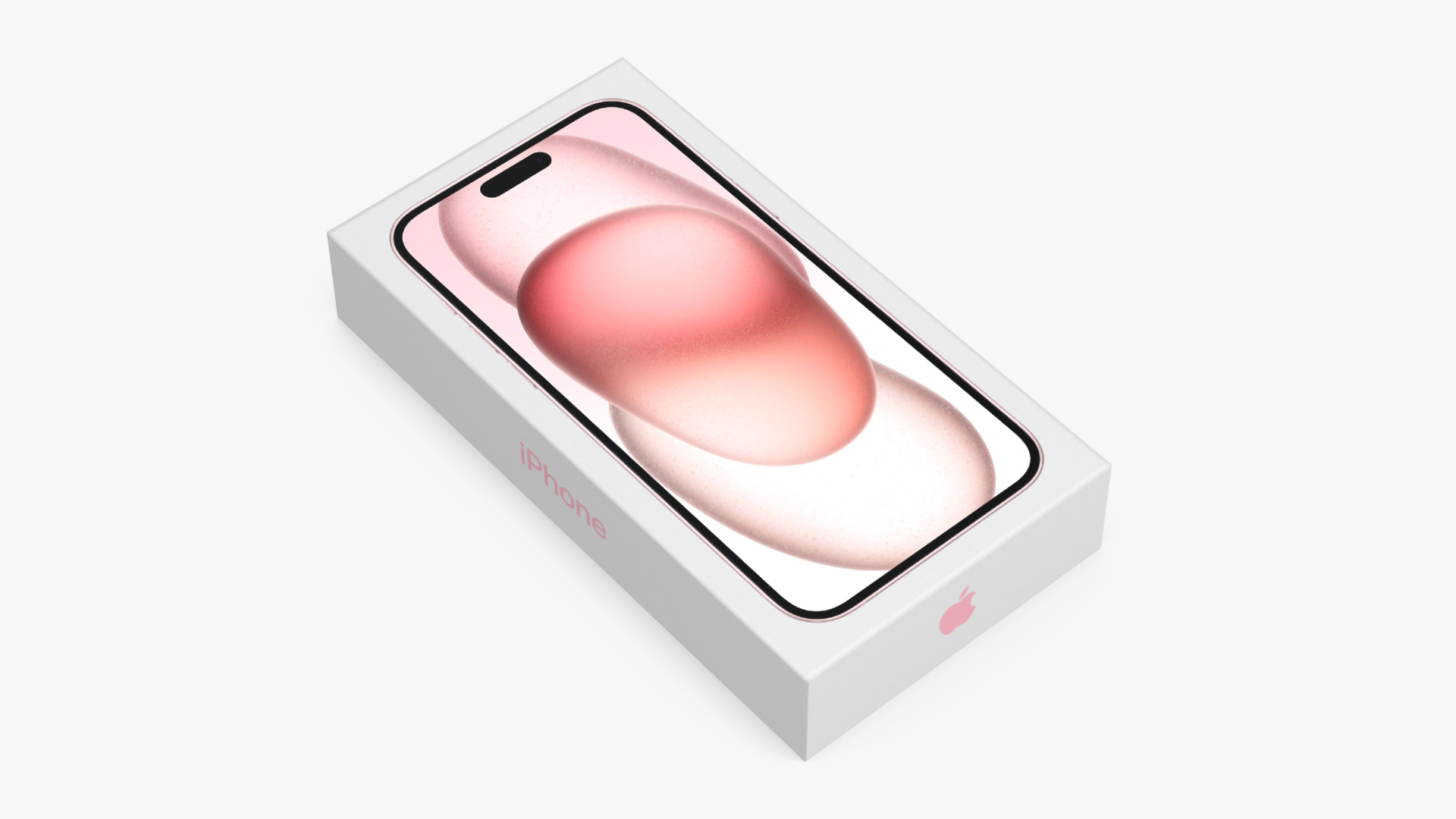 3D Apple iPhone 15 Pink Retail Box