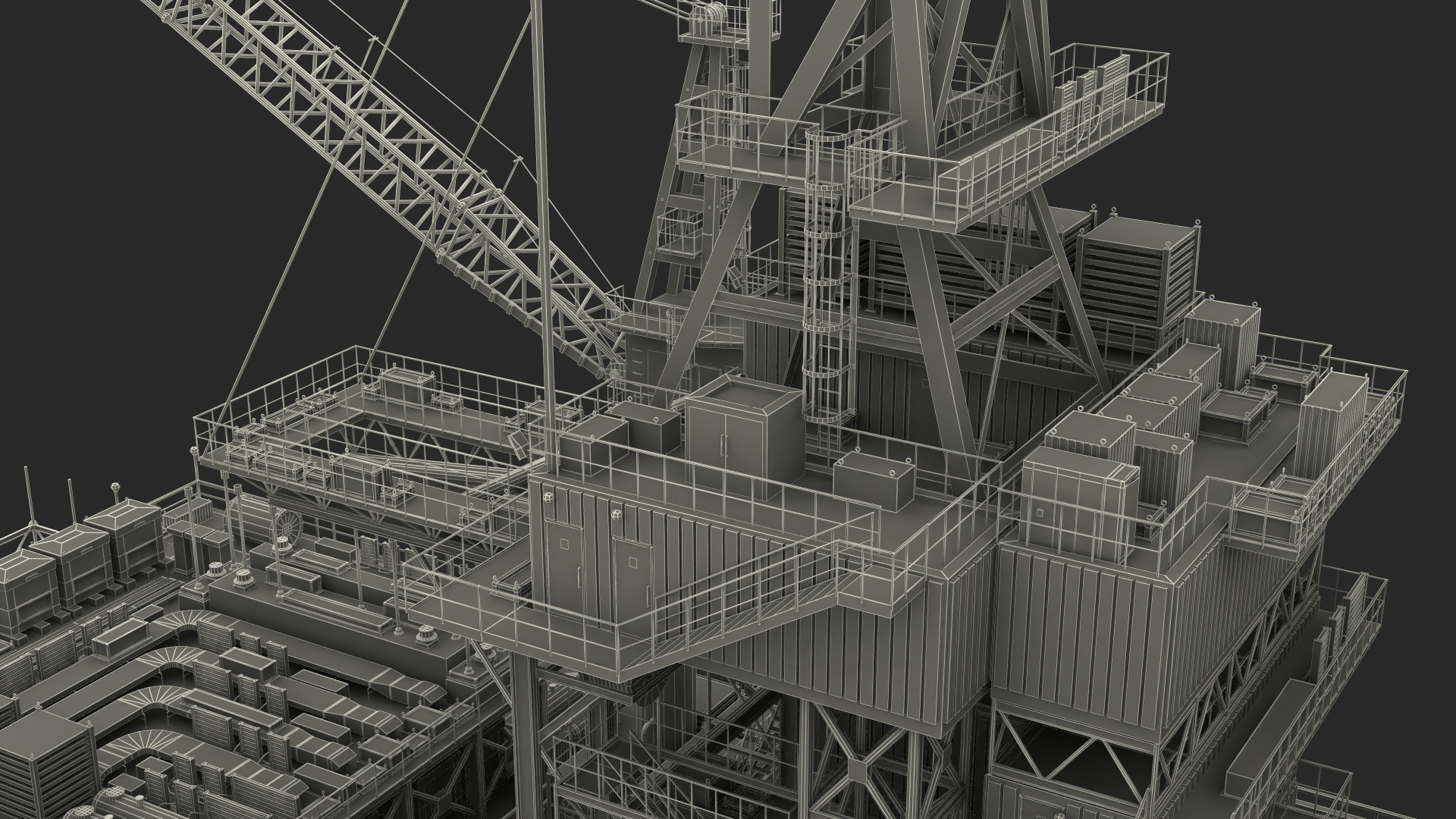 3D Spar Platform model