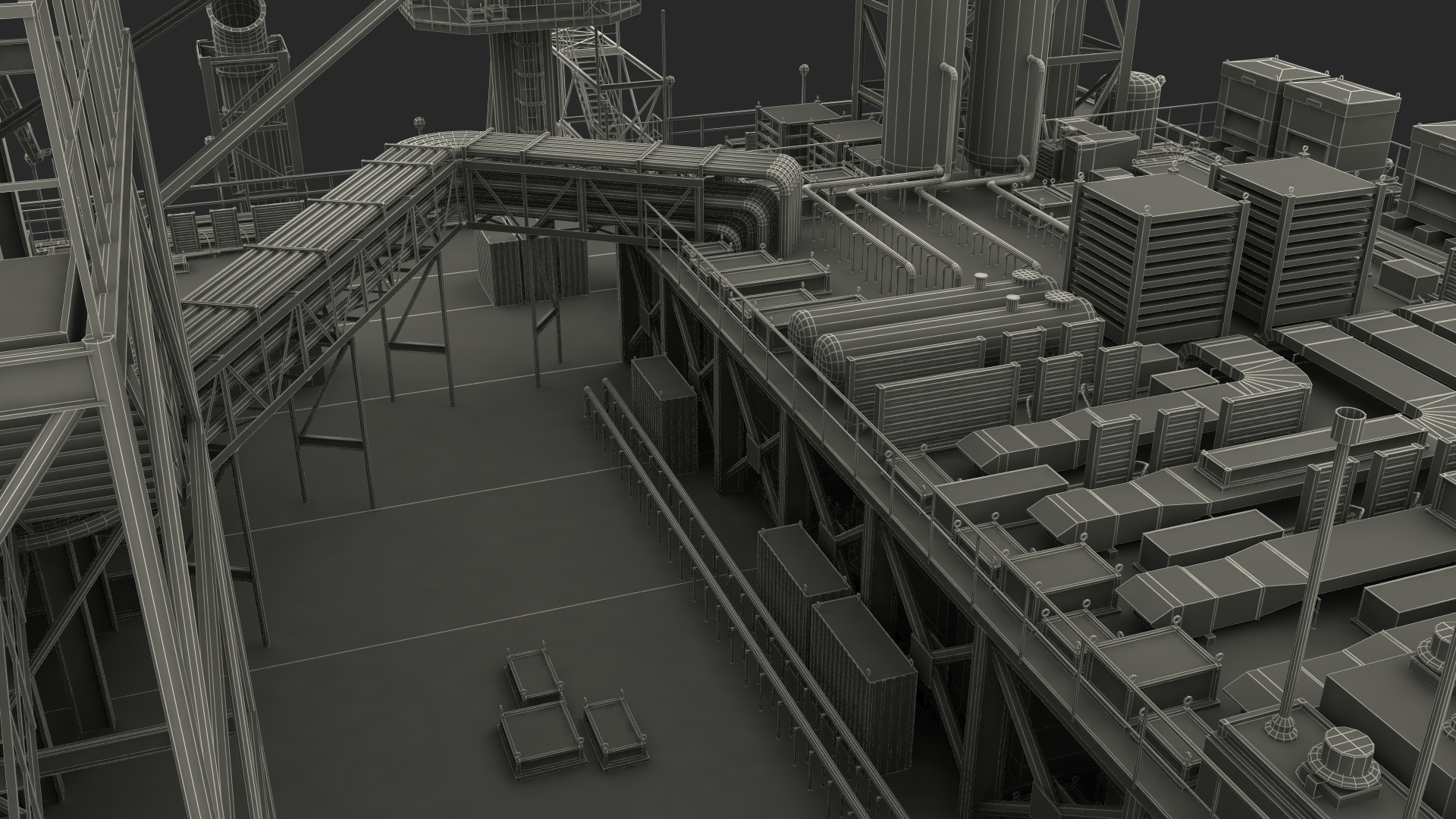 3D Spar Platform model