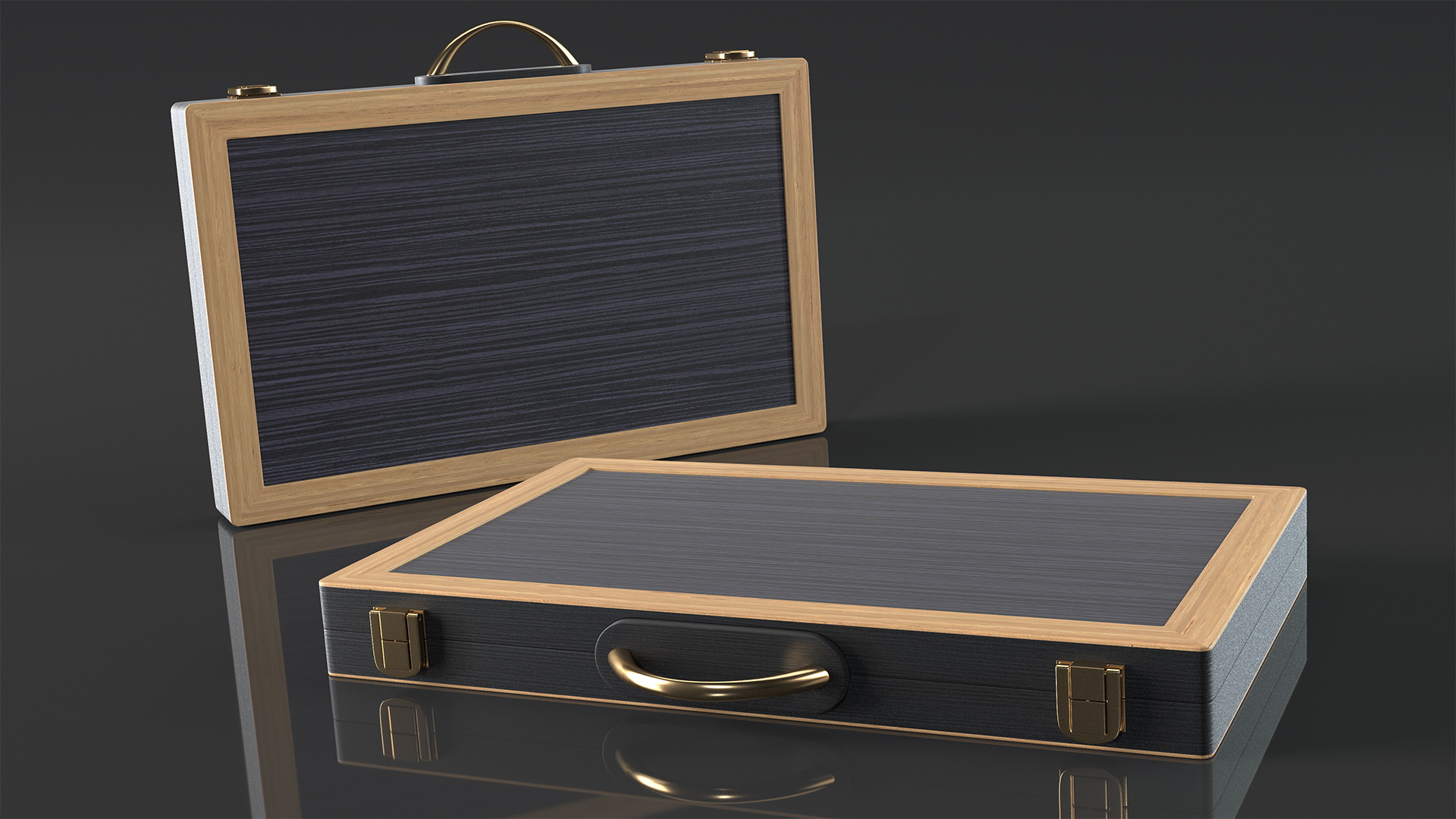 3D Folded Backgammon Board Game Case model