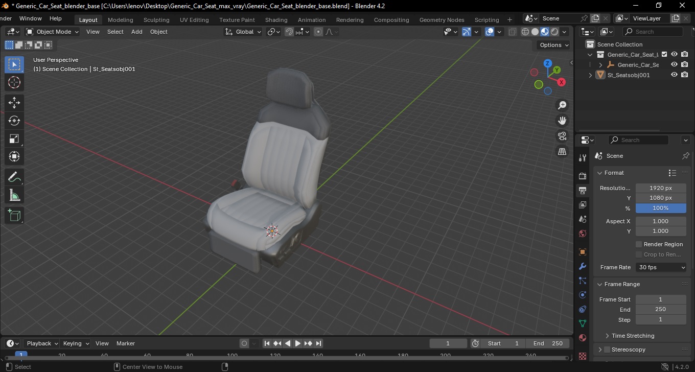 3D model Car Seat