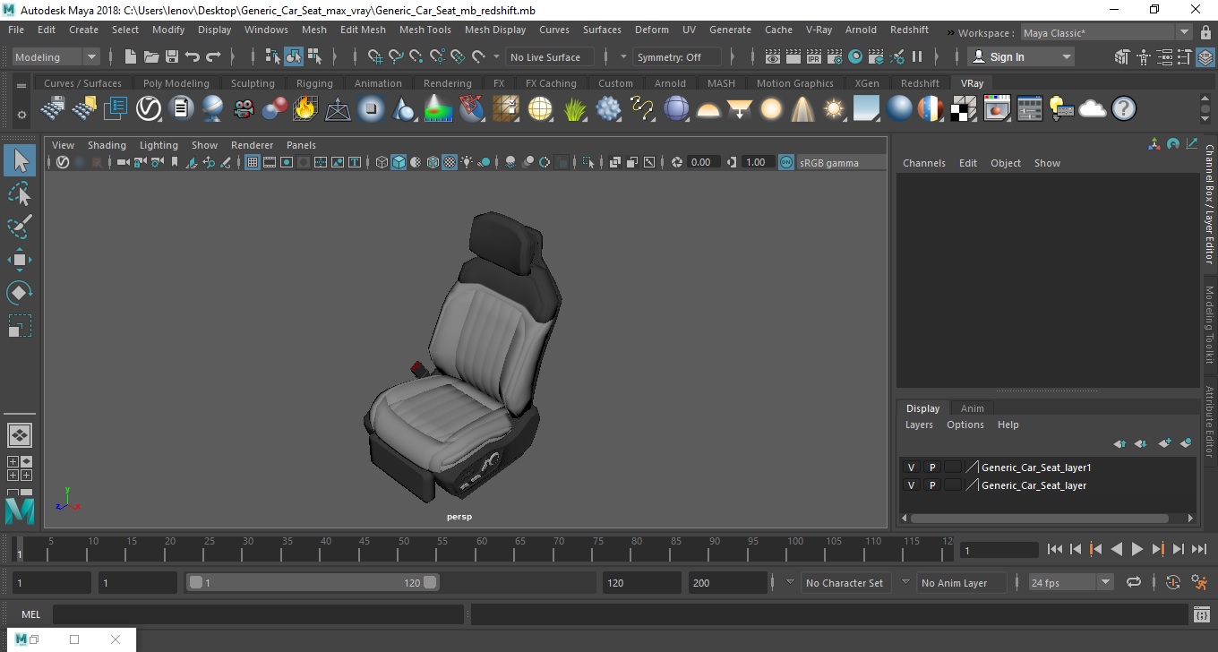 3D model Car Seat