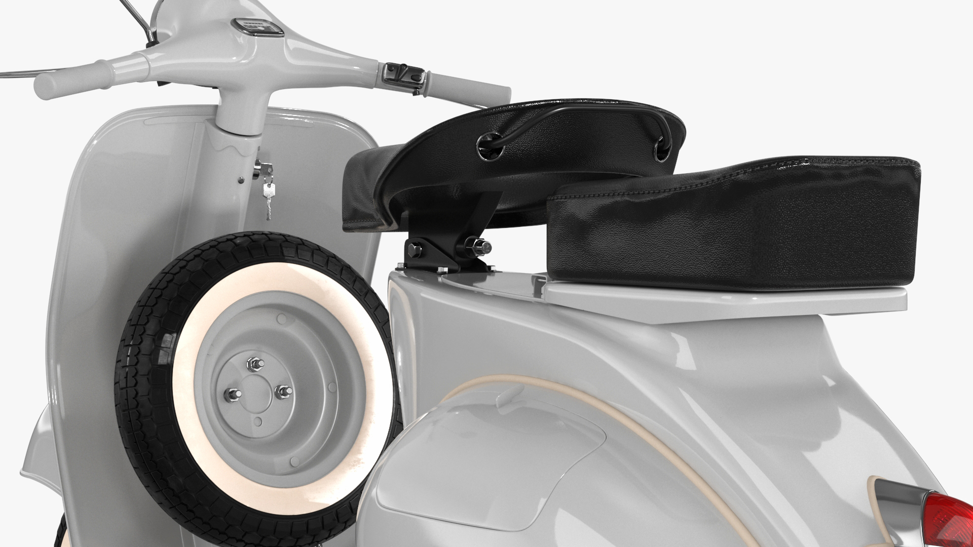 3D Vespa 125 Retro Scooter Grey model